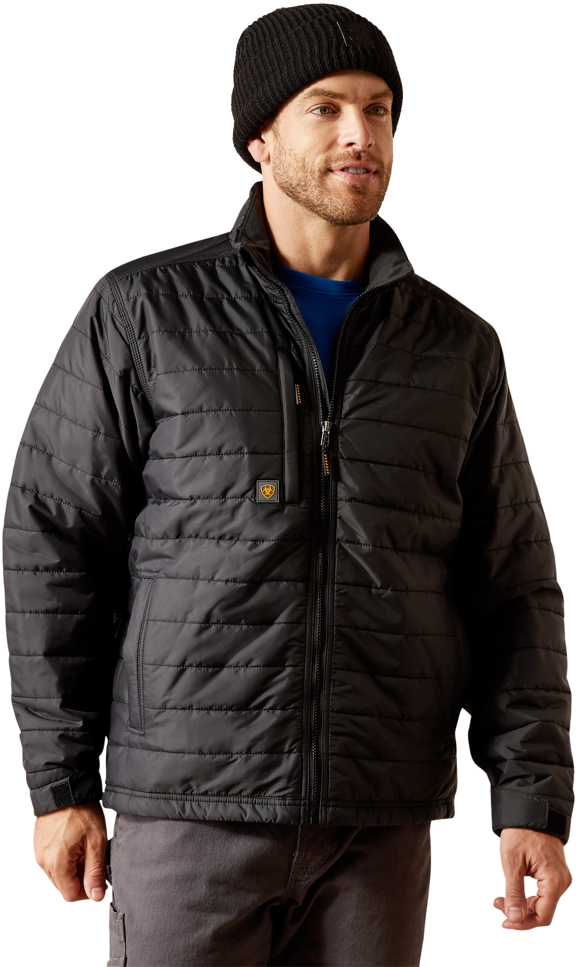 Image of Ariat Rebar Cordura Ripstop Lightweight Insulated Jacket for Men - Black - S