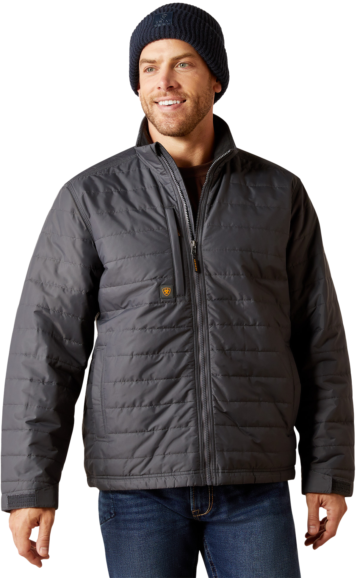 Image of Ariat Rebar Cordura Ripstop Lightweight Insulated Jacket for Men - Rebar Grey - S