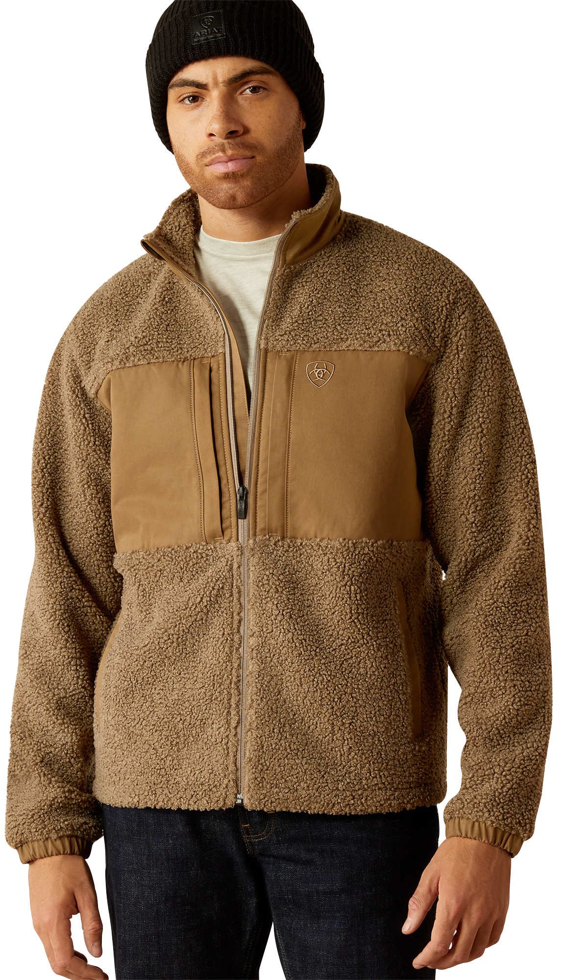 Image of Ariat Odessa Sherpa Jacket for Men - Brindle - S