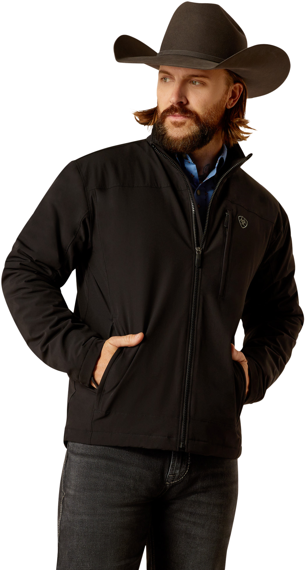 Image of Ariat Pioneer Full-Zip Jacket for Men - Black - S