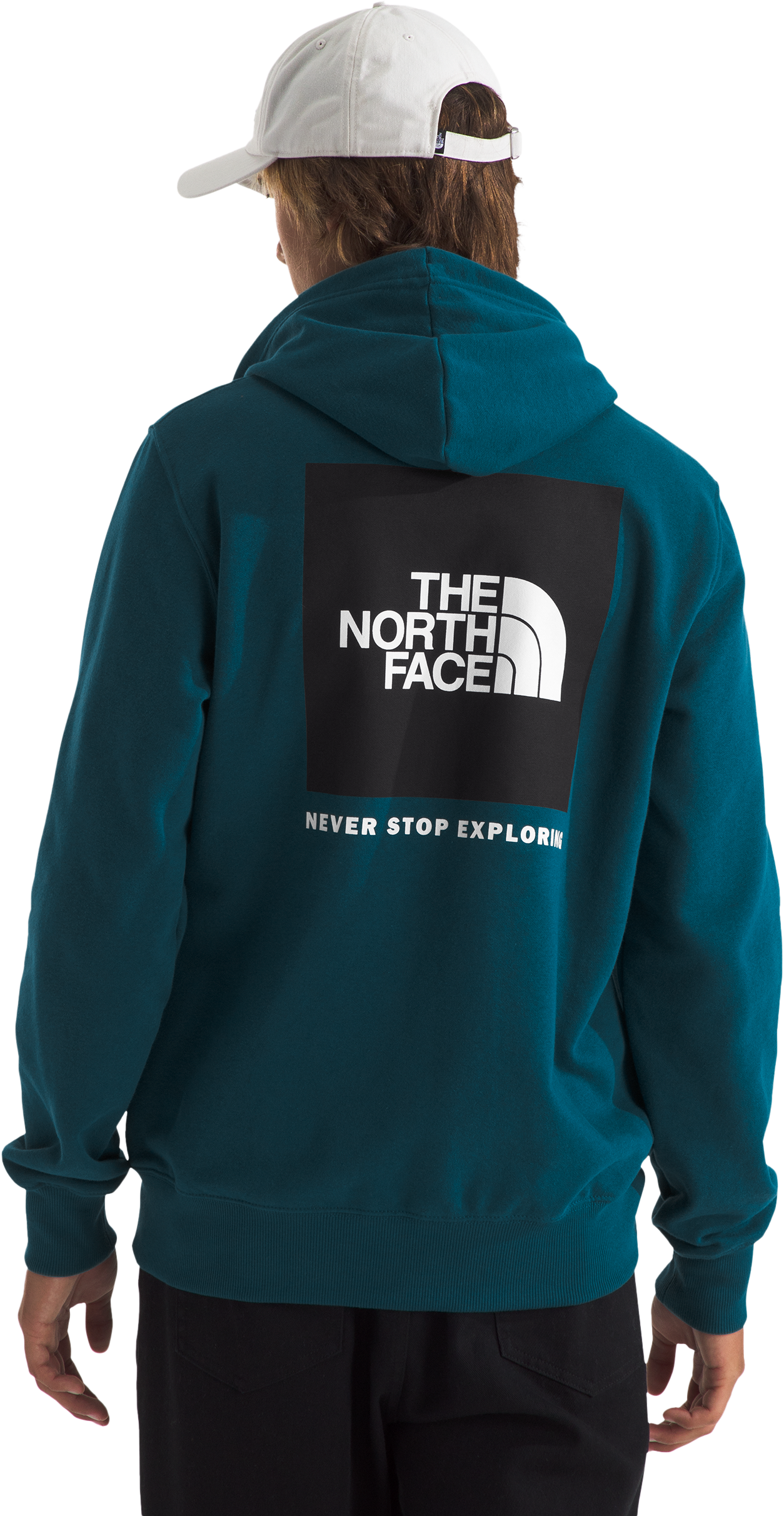 Image of The North Face Box NSE Hoodie for Men - Midnight Petrol