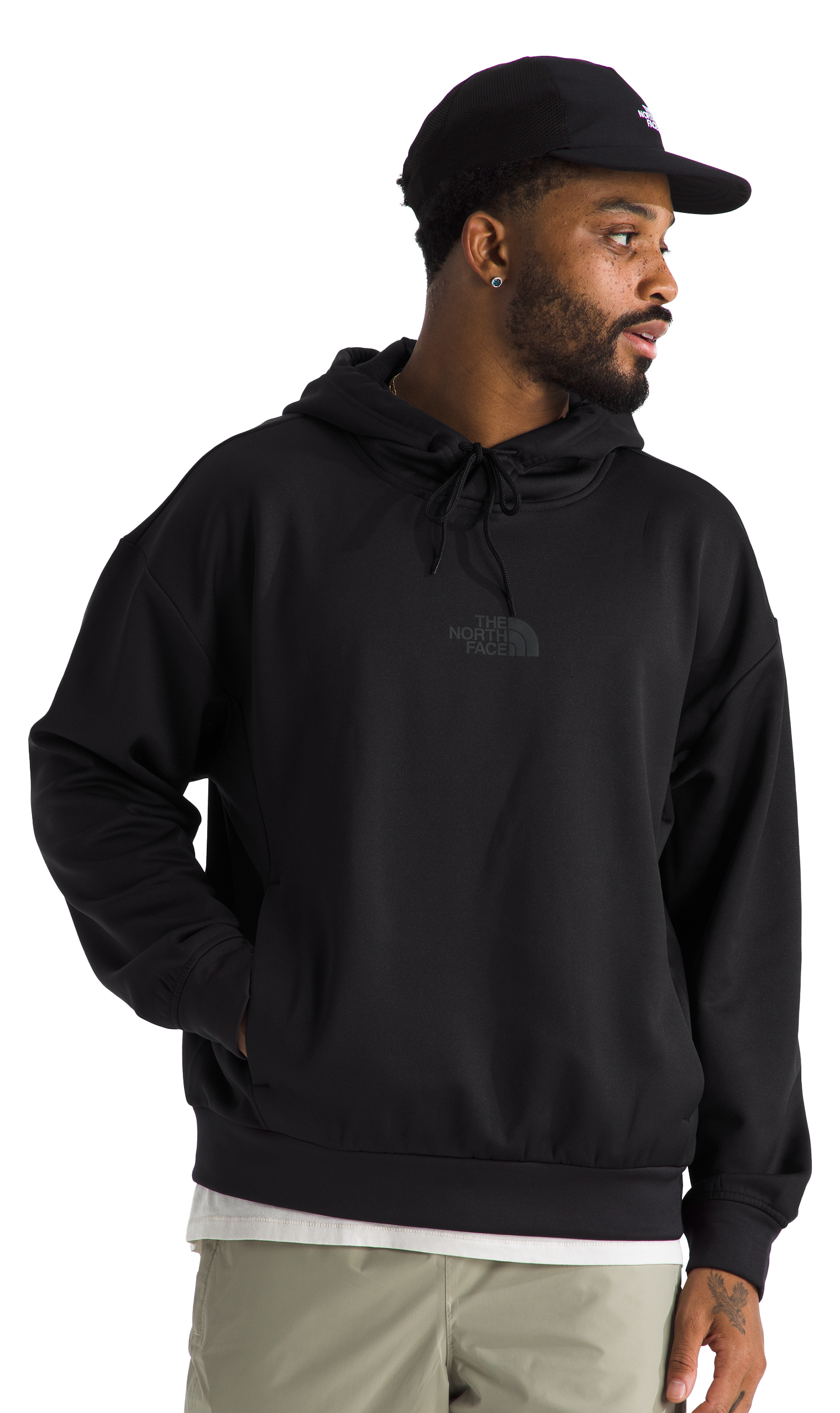 Image of The North Face Horizon Fleece Long-Sleeve Pullover Hoodie for Men - TNF Black - S