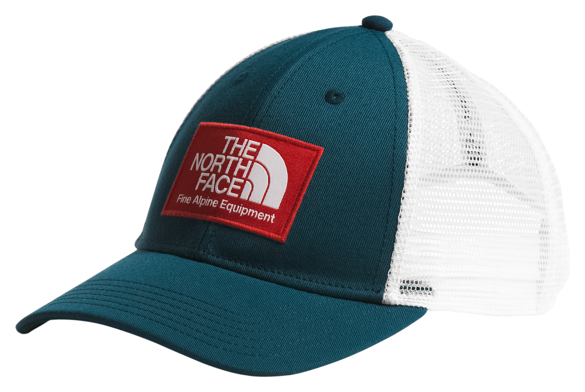 Image of The North Face Mudder Trucker Logo Cap - Midnight Petrol/TNF Red