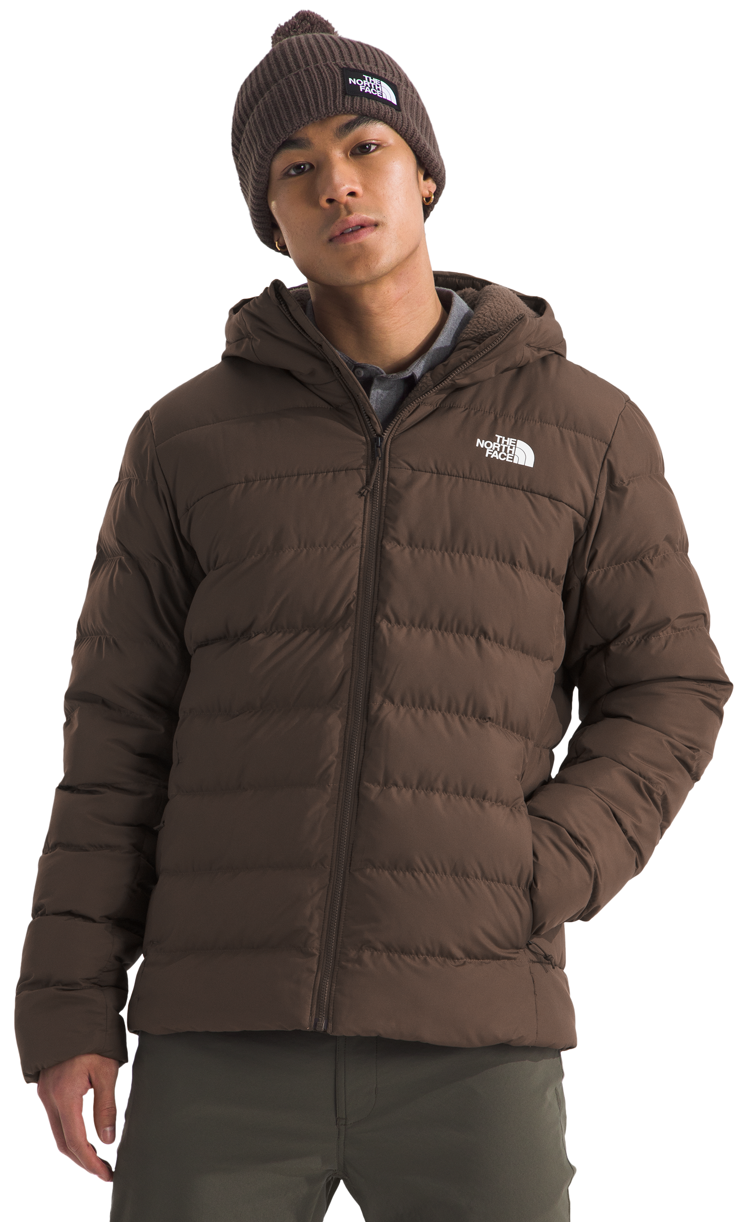 Image of The North Face Aconcagua III Lined Hooded Jacket for Men - Smokey Brown - S