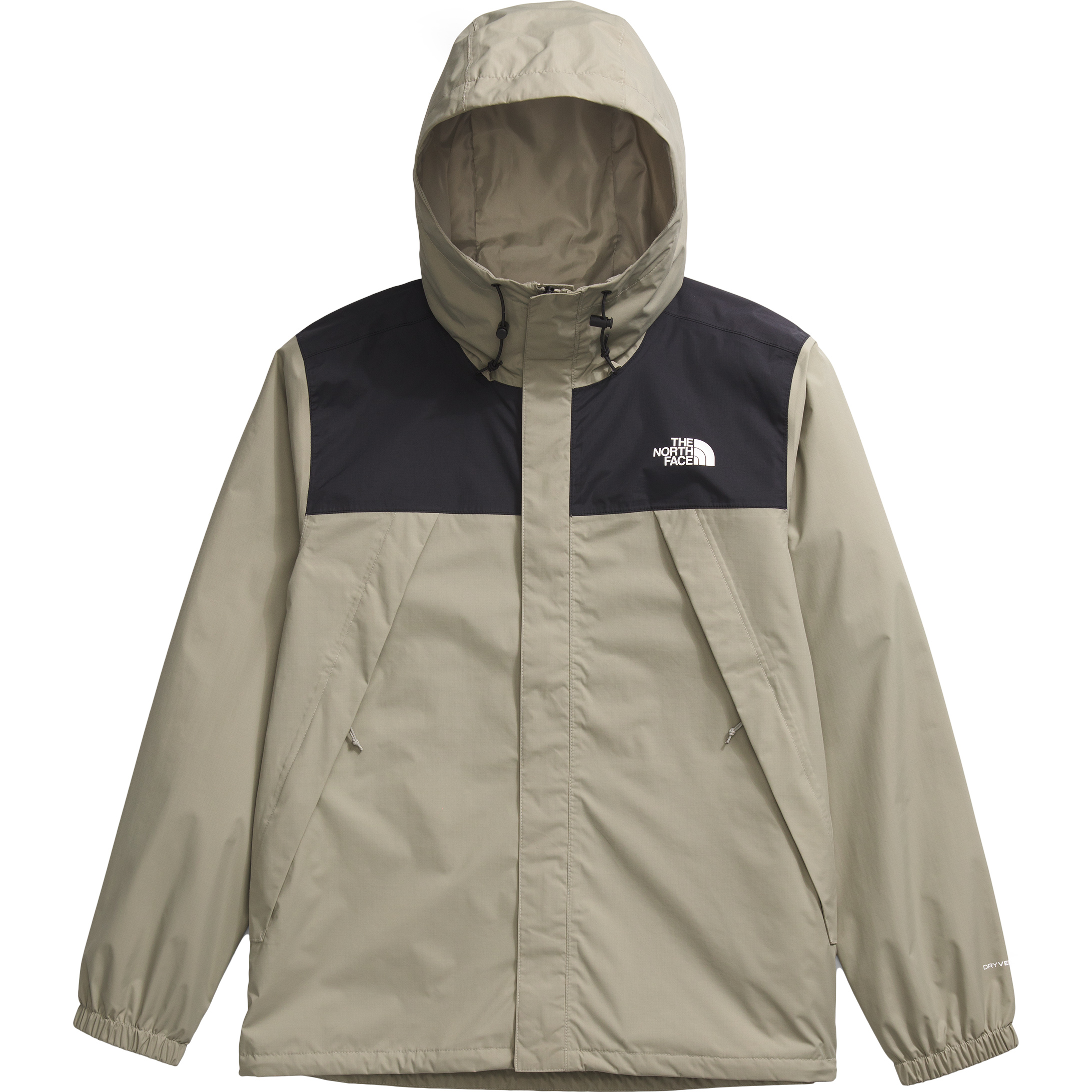 Image of The North Face Antora Jacket for Men - Clay Grey/TNF Black - 2XL