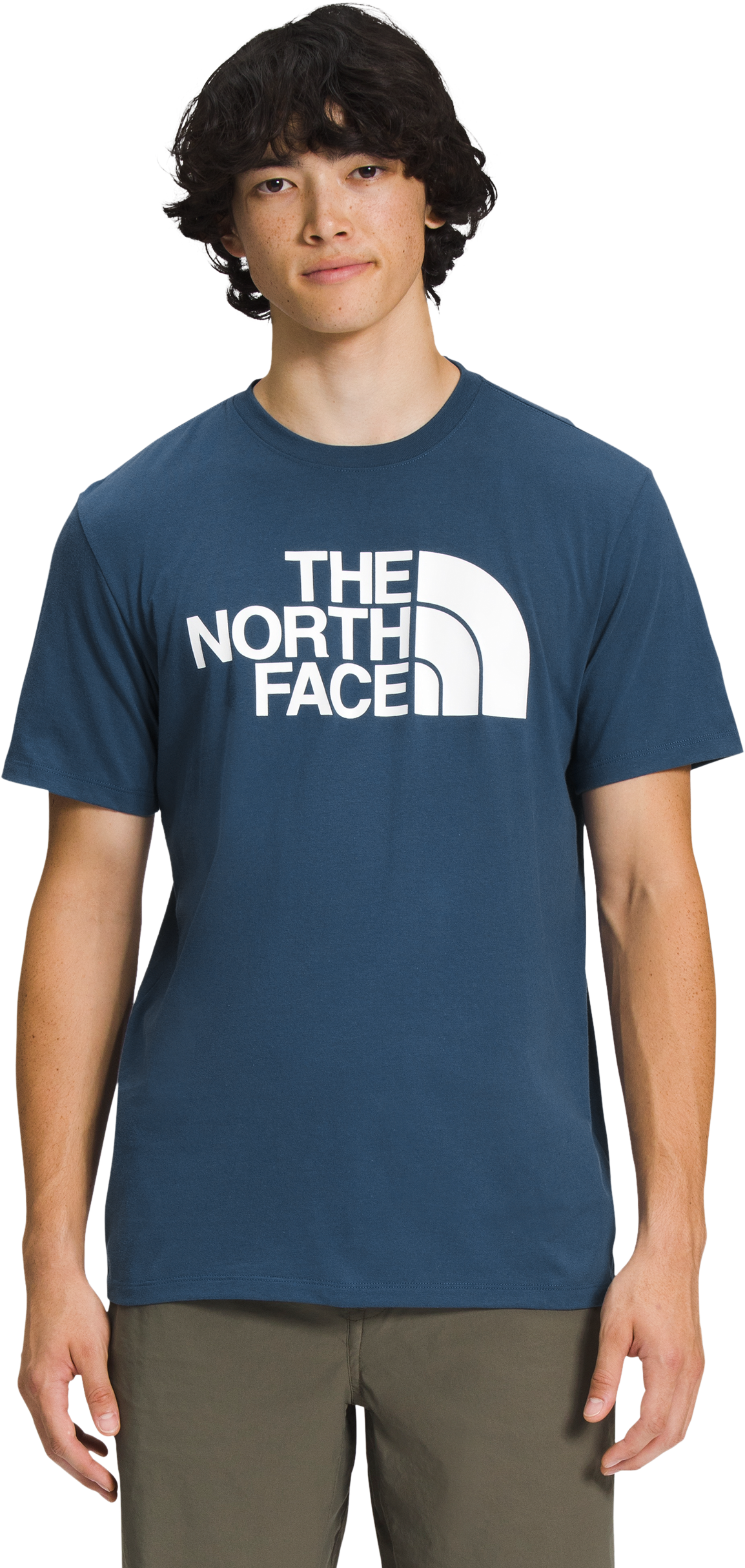 Image of The North Face Half Dome Short-Sleeve T-Shirt for Men - Shady Blue/TNF White