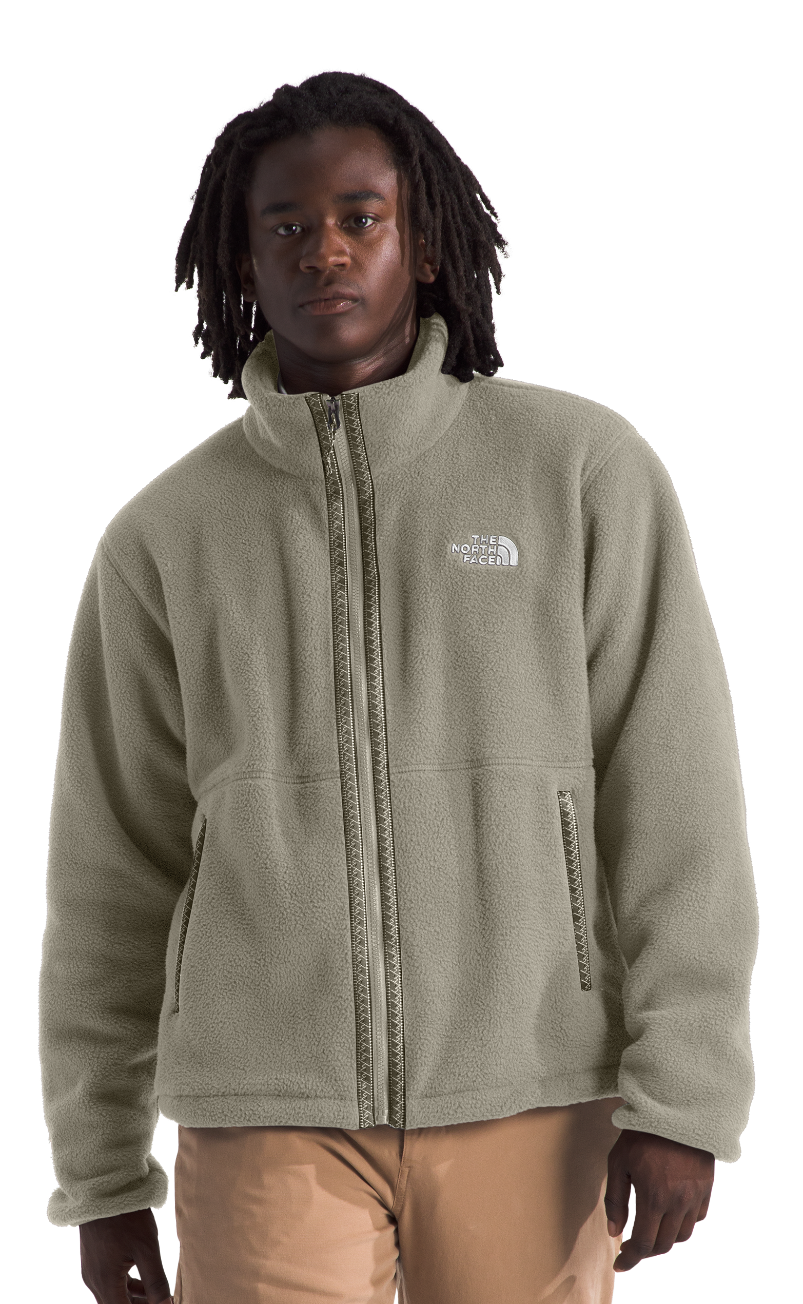 Image of The North Face Fleeski Full-Zip Jacket for Men - Clay Grey - S