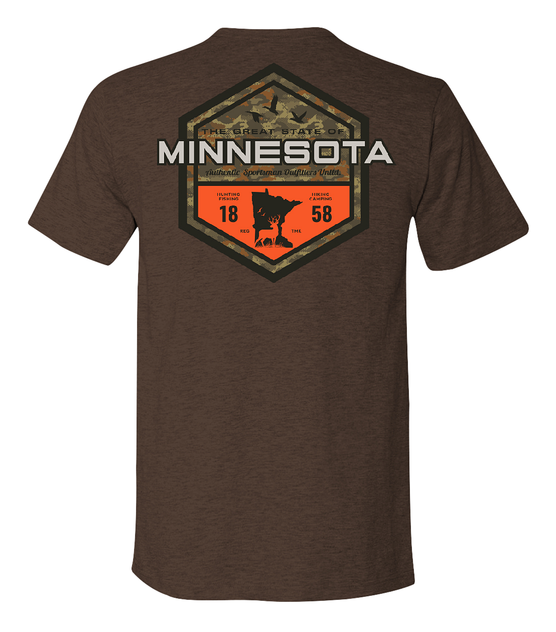Image of Bass Pro Shops Sportsman's Badge Short-Sleeve T-Shirt for Men - MN/Heather Brown