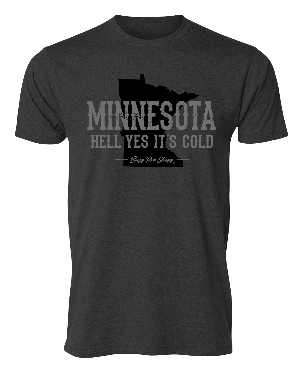 Image of Bass Pro Shops Hell Yes Its Cold Short-Sleeve T-Shirt for Men - MN/Heather Charcoal