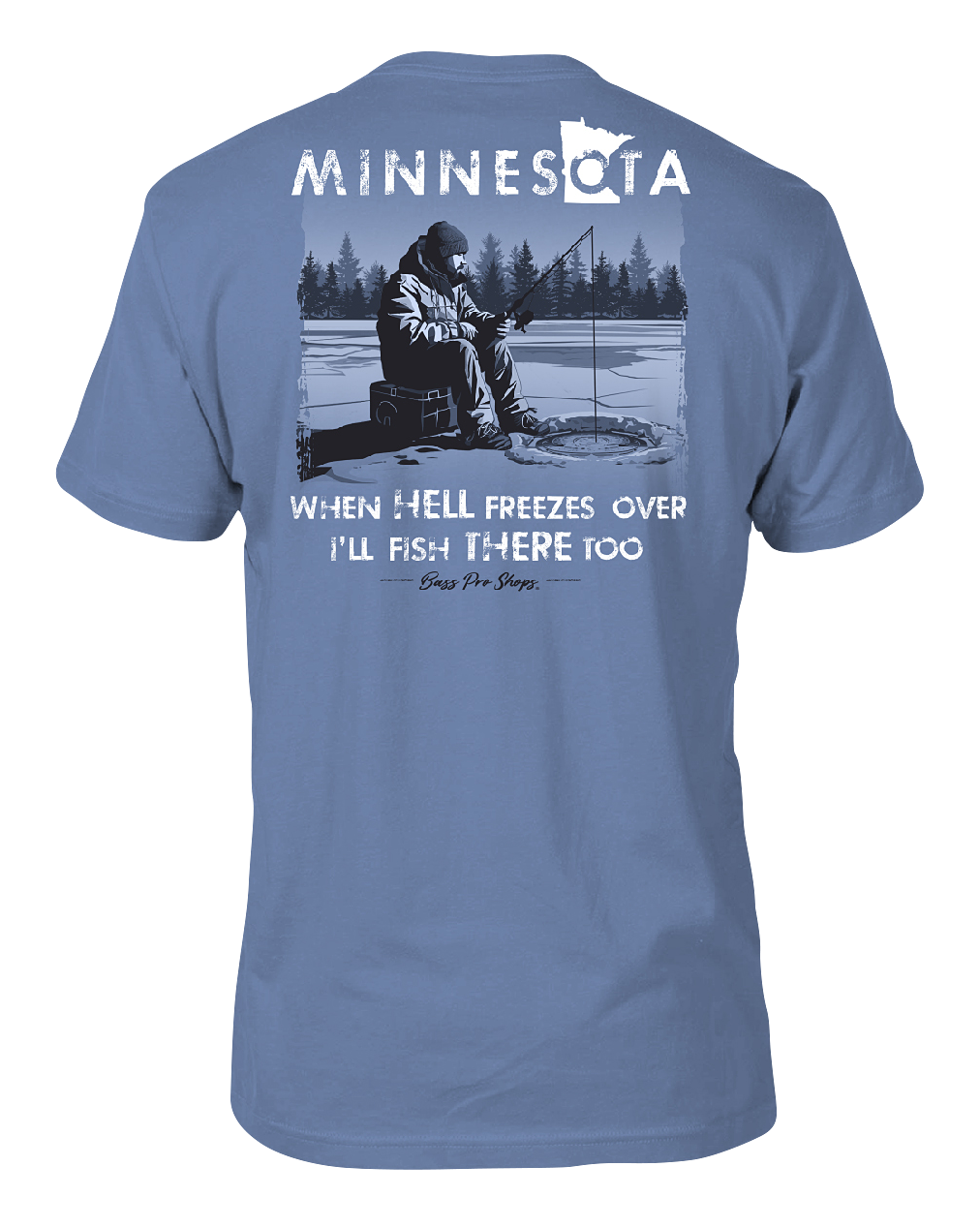 Image of Bass Pro Shops Hell Freezes Over State Short-Sleeve T-Shirt for Men - MN/Infinity