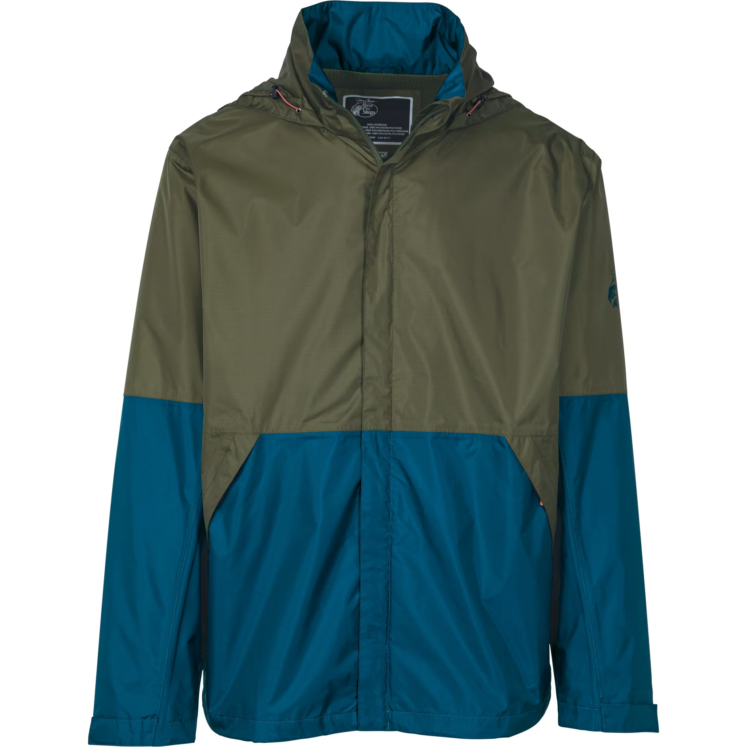 Image of Bass Pro Shops Cascade Rain Jacket for Men - Winter Moss - M