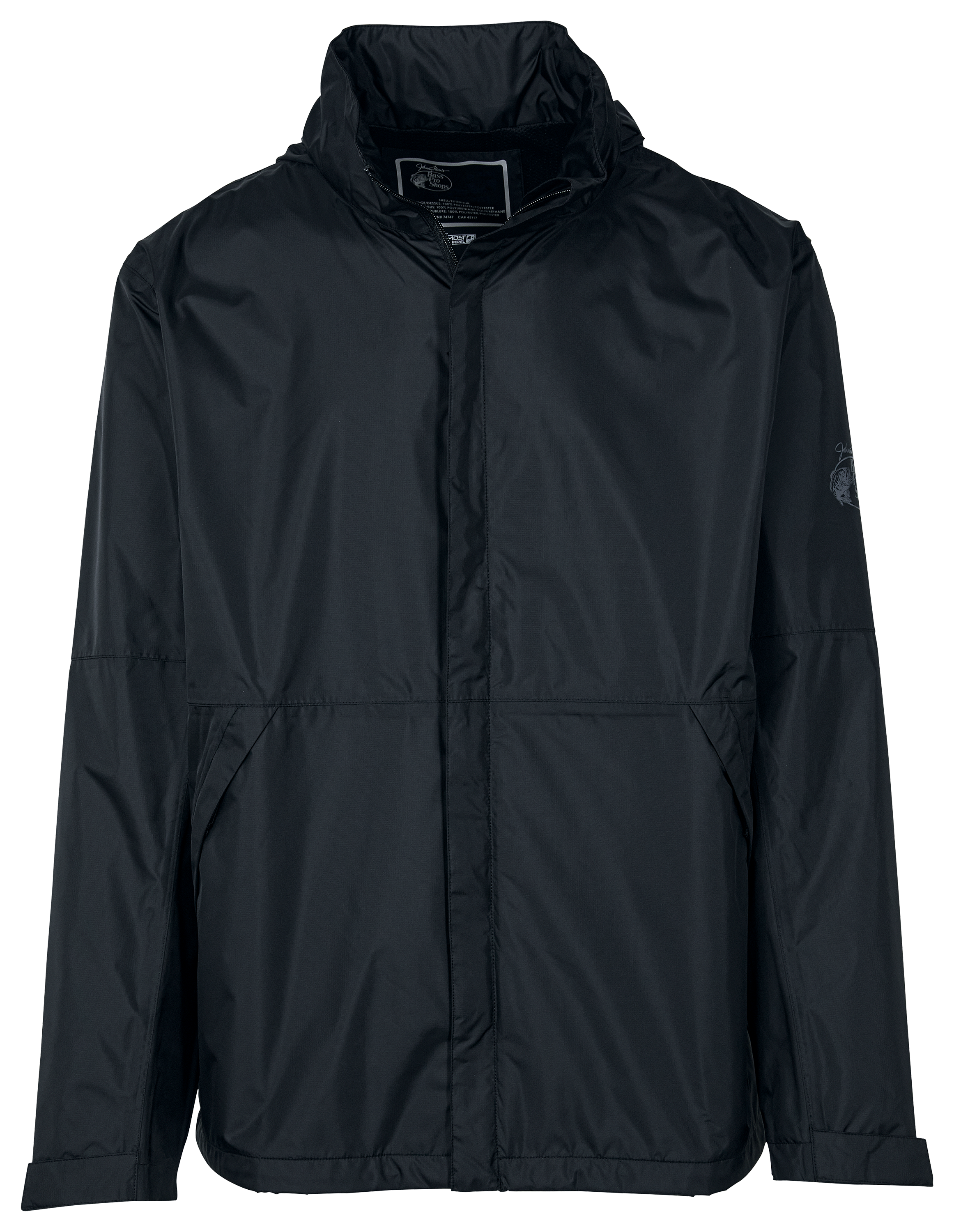 Image of Bass Pro Shops Cascade Rain Jacket for Men - Black - M