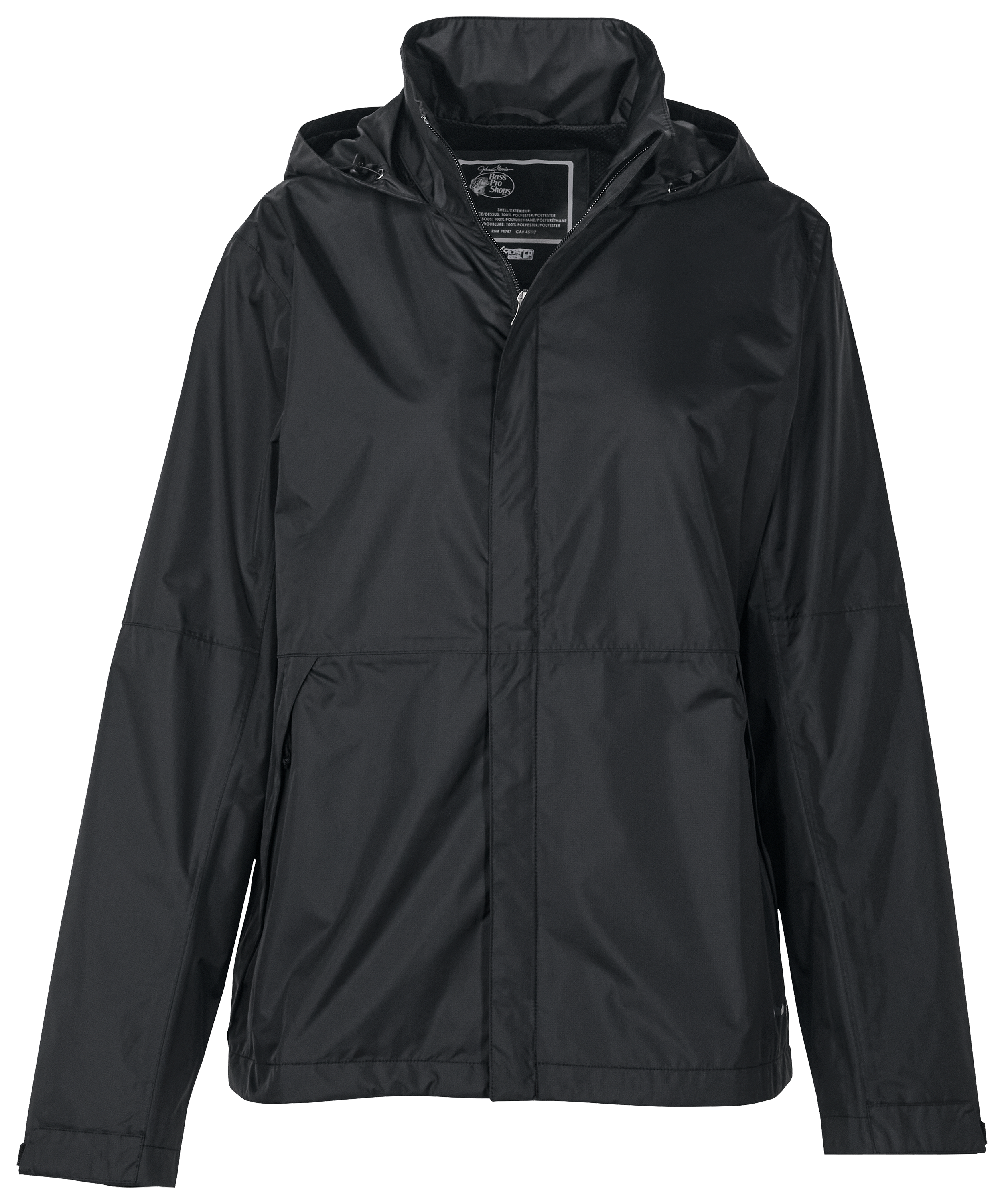 Image of Bass Pro Shops Cascade Rain Jacket for Ladies - Black - S