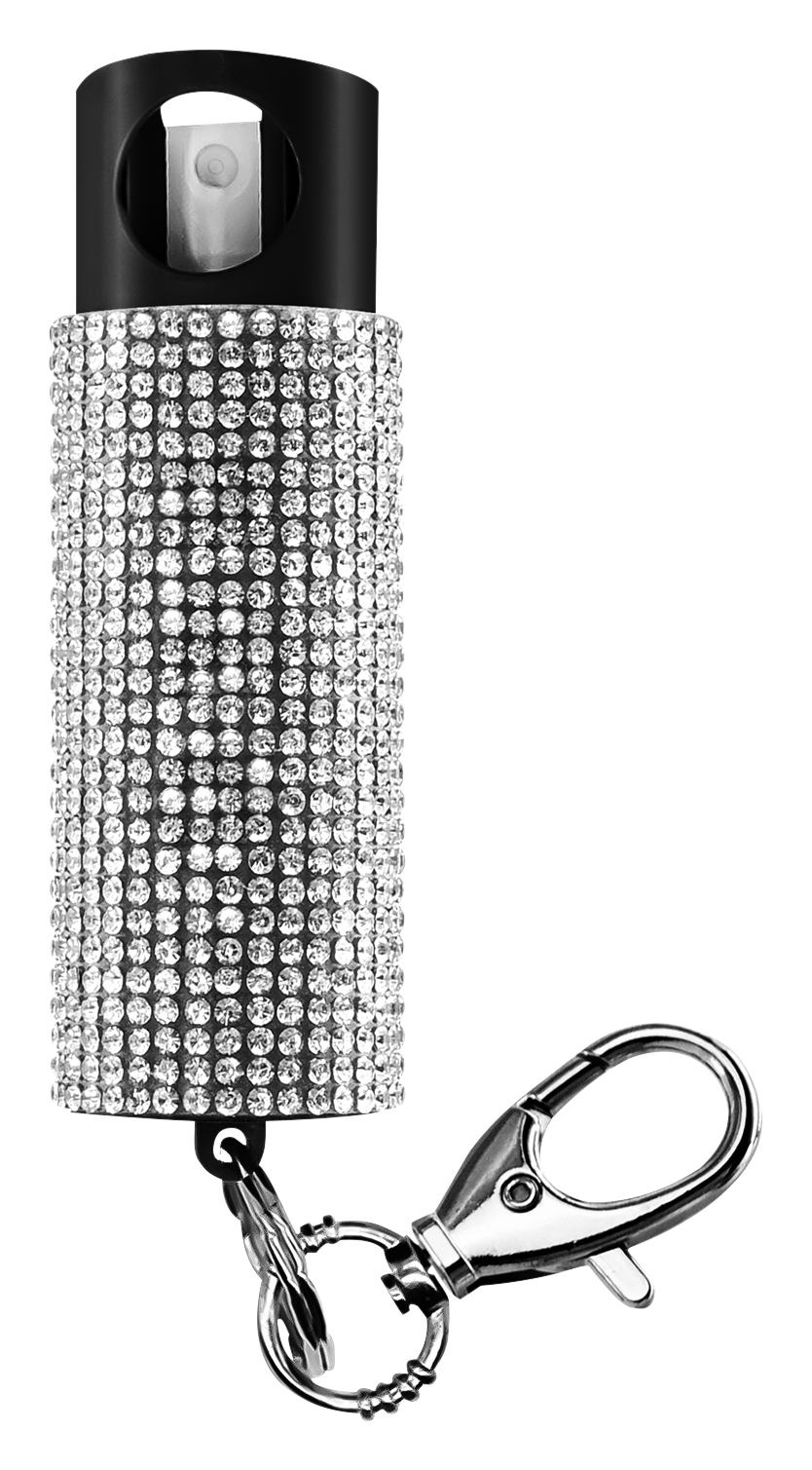 Guard Dog Security Bling It On Pepper Spray with Snap Clip - White - Guard Dog Security