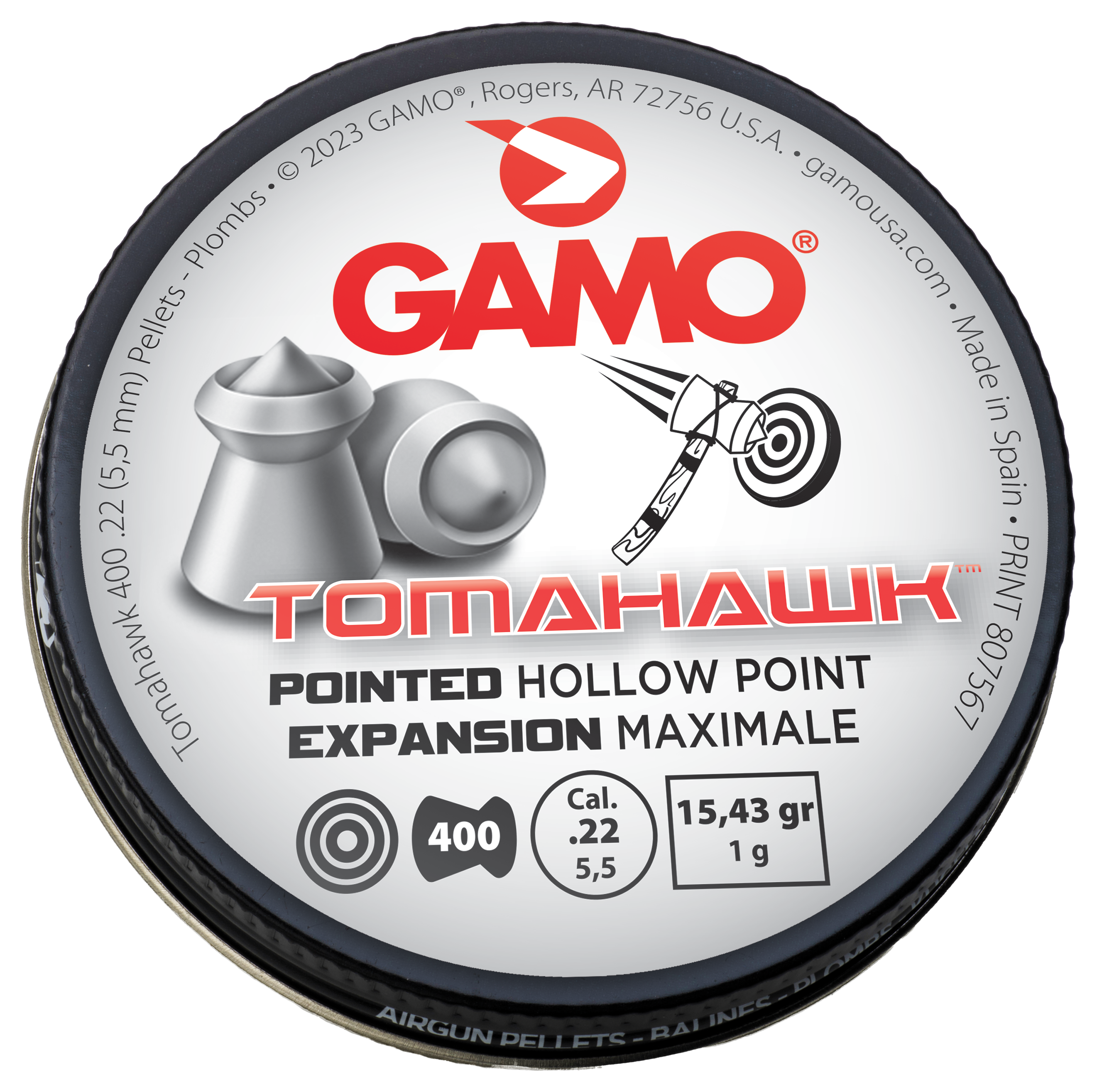 Gamo Tomahawk Pointed Hollow Point Pellets - Gamo