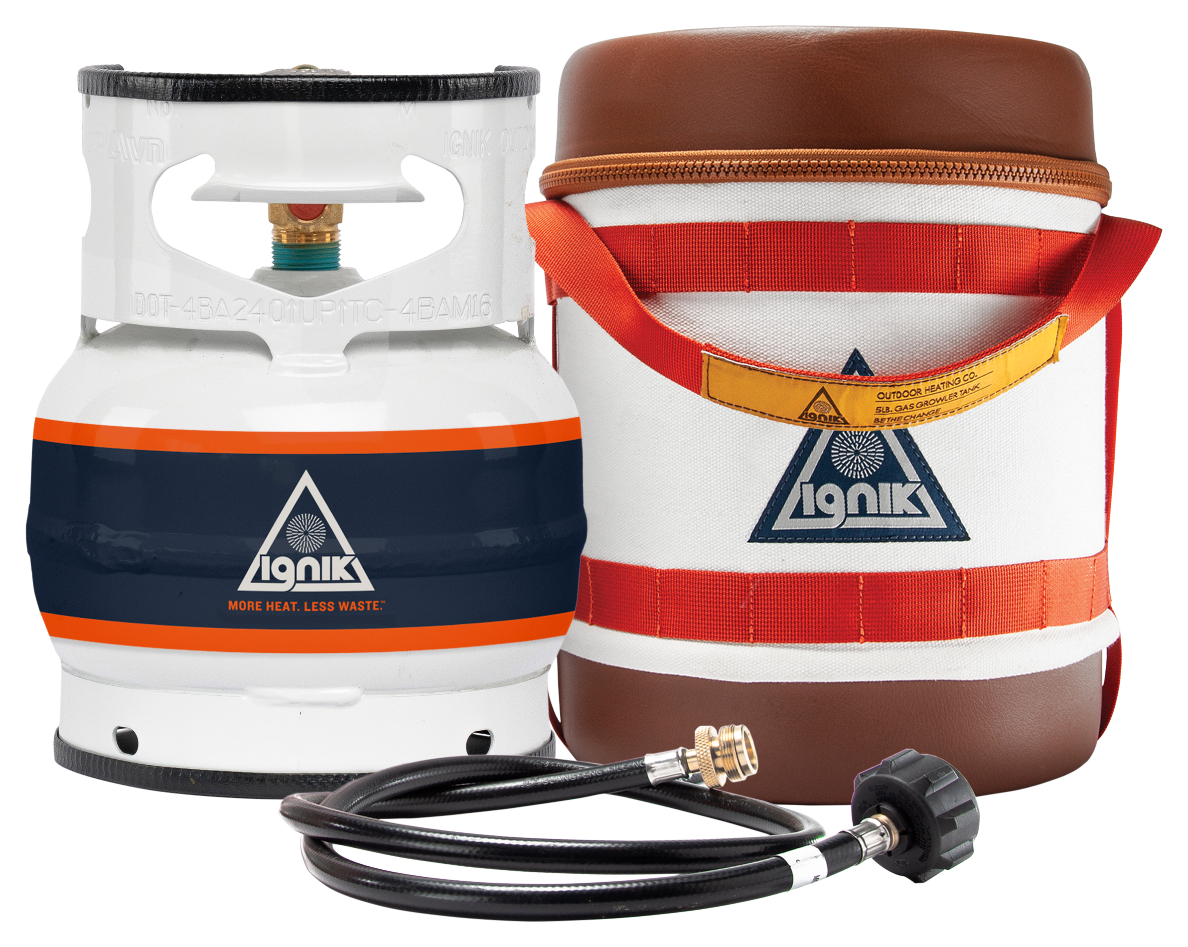 Ignik Gas Growler 3.8 Deluxe Refillable Propane Tank Kit with Adaptor