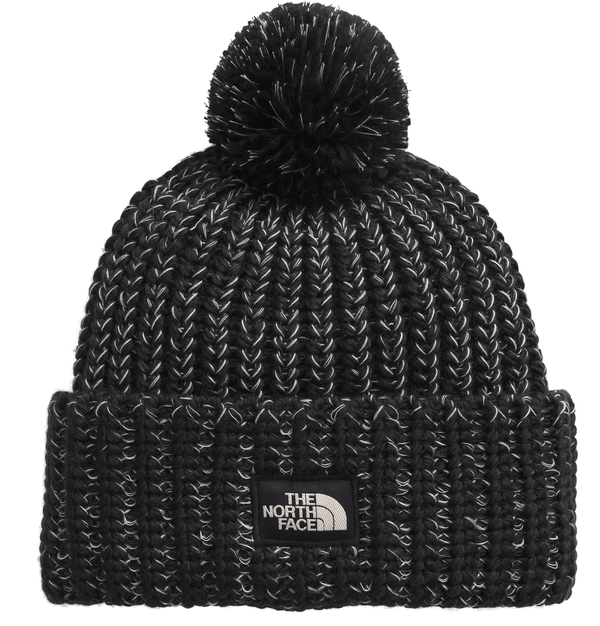 Image of The North Face Cozy Chunky Cabin Beanie for Ladies - TNF Black/White Dune