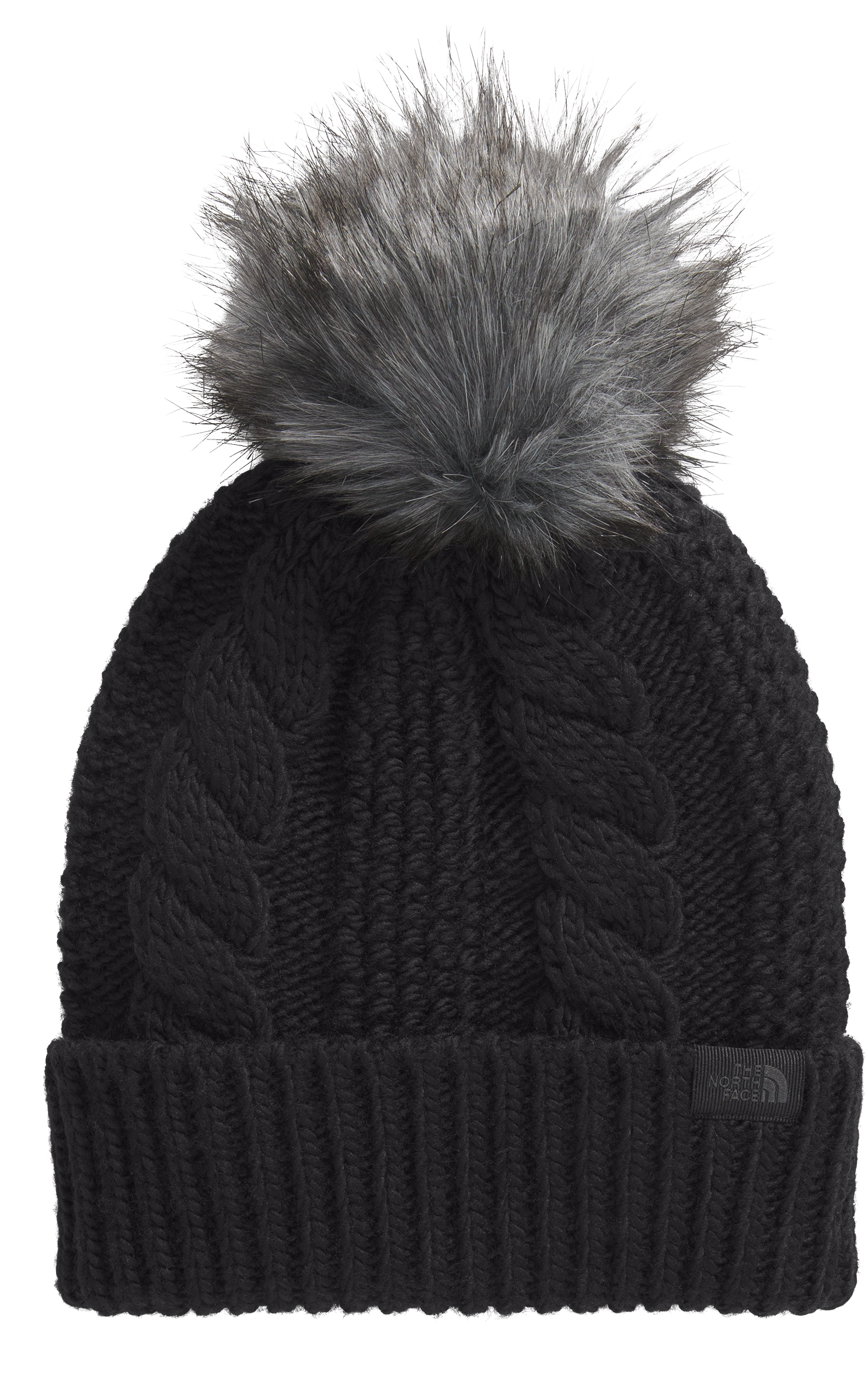 Image of The North Face Oh Mega Fur Pom Beanie for Ladies - TNF Black