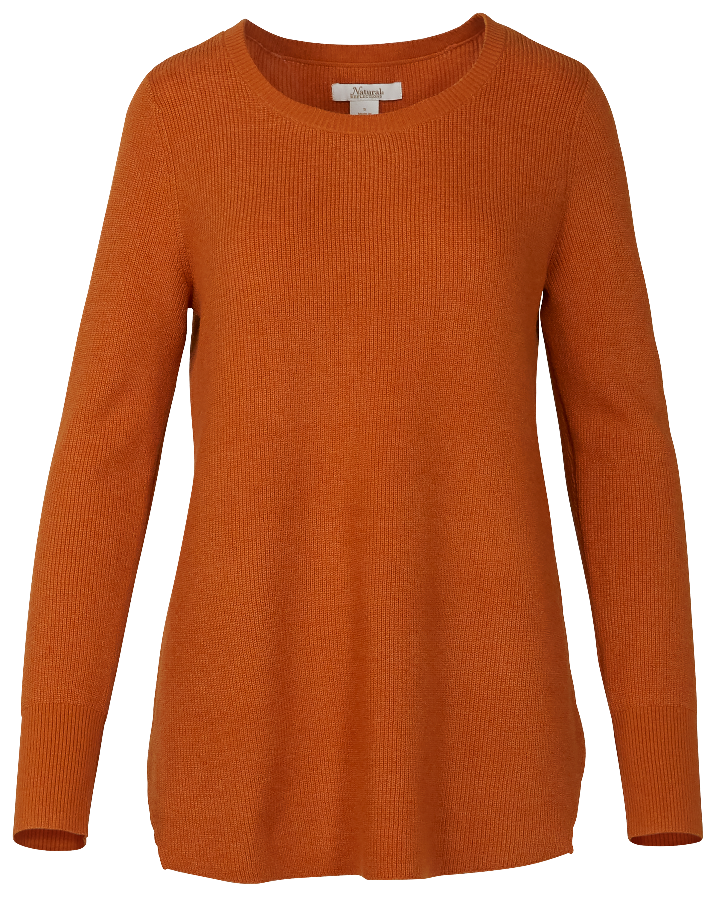 Natural Reflections Cozy Time Ribbed Long-Sleeve Tunic for Ladies - Inca Gold