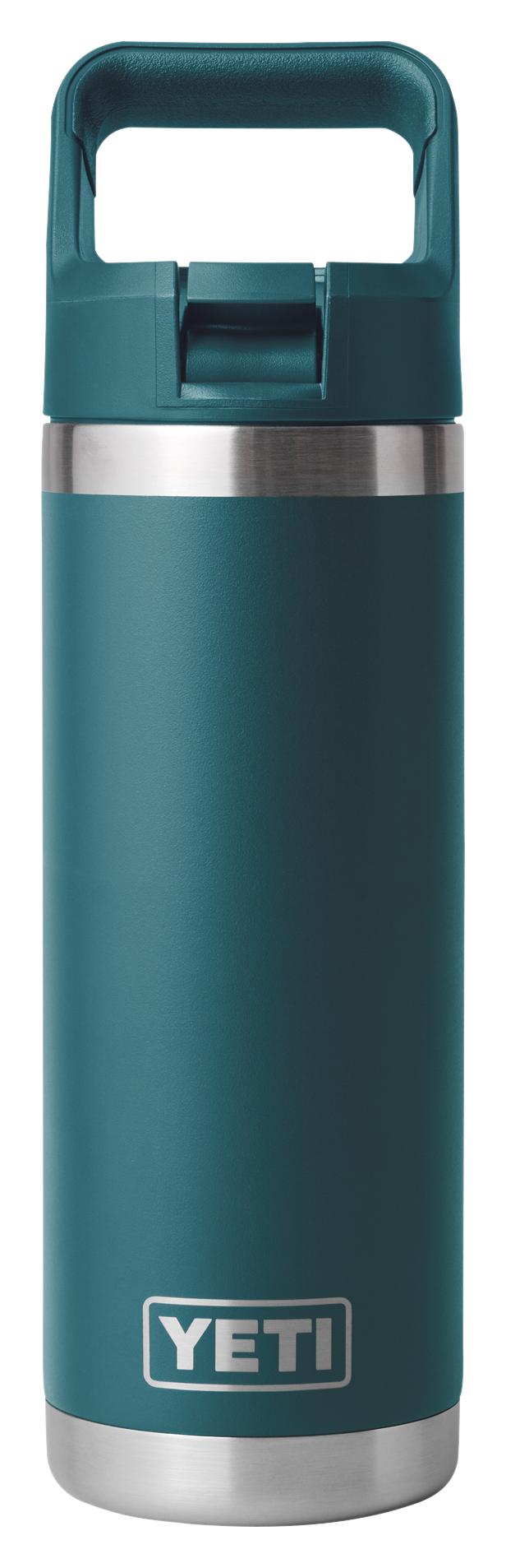 Image of YETI 18-oz. Rambler Water Bottle with Straw Cap - Agave Teal