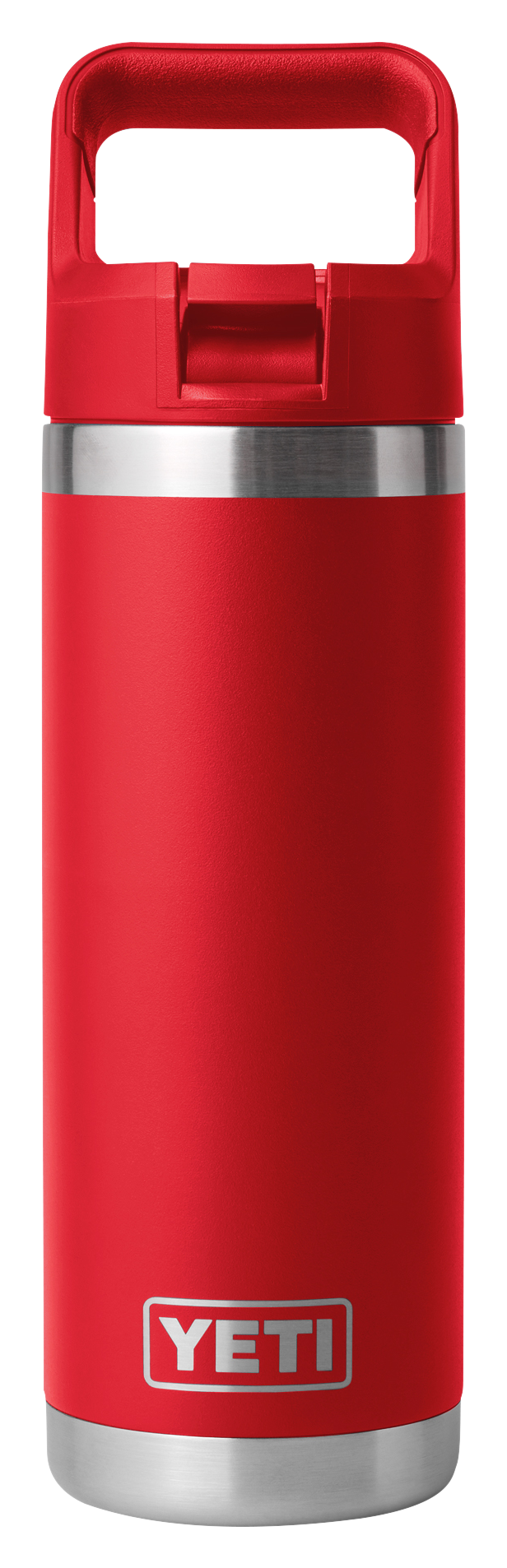 Image of YETI 18-oz. Rambler Water Bottle with Straw Cap - Rescue Red