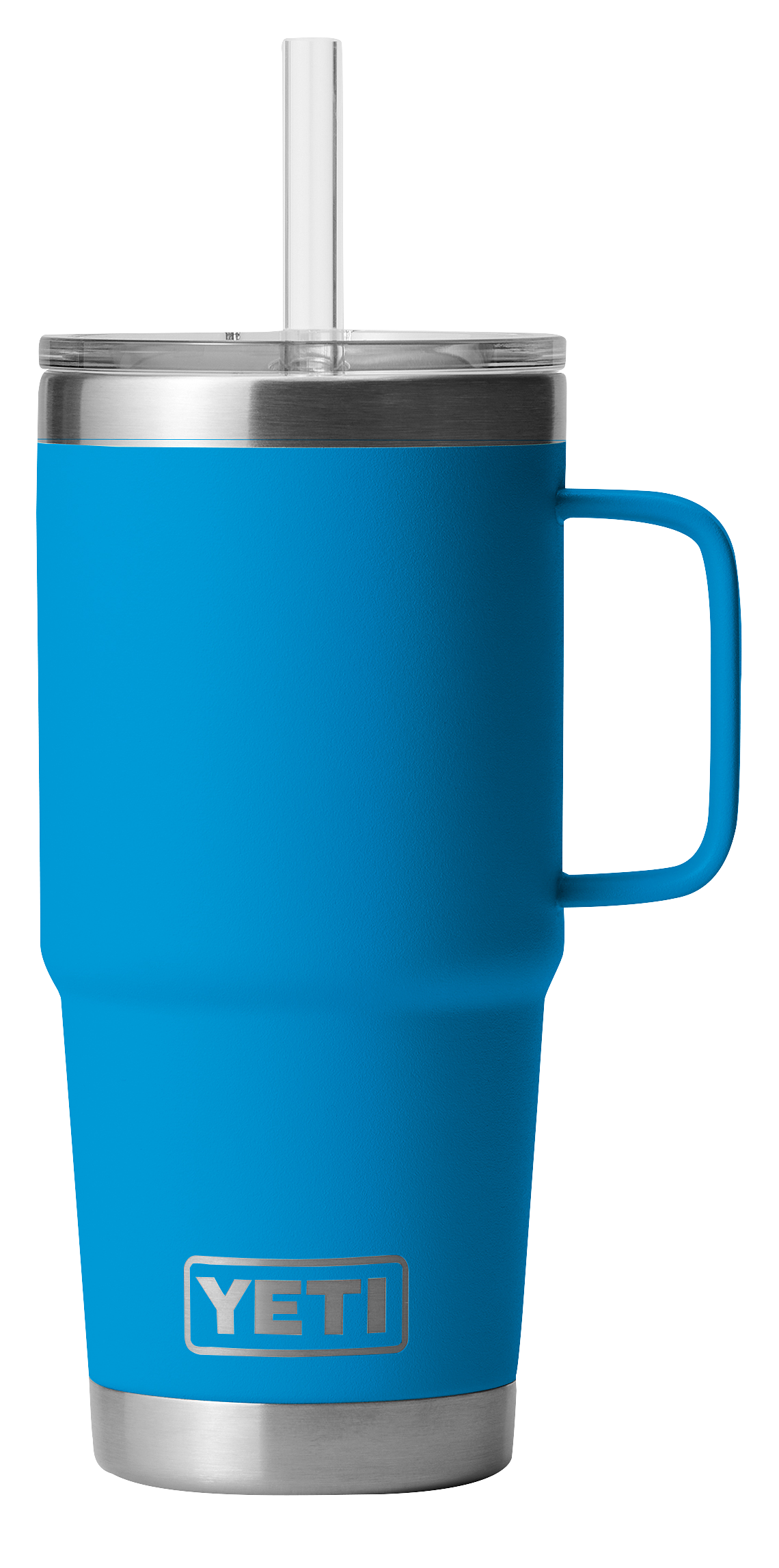 Image of YETI Rambler Mug with Straw Lid - Big Wave Blue - 25 oz.