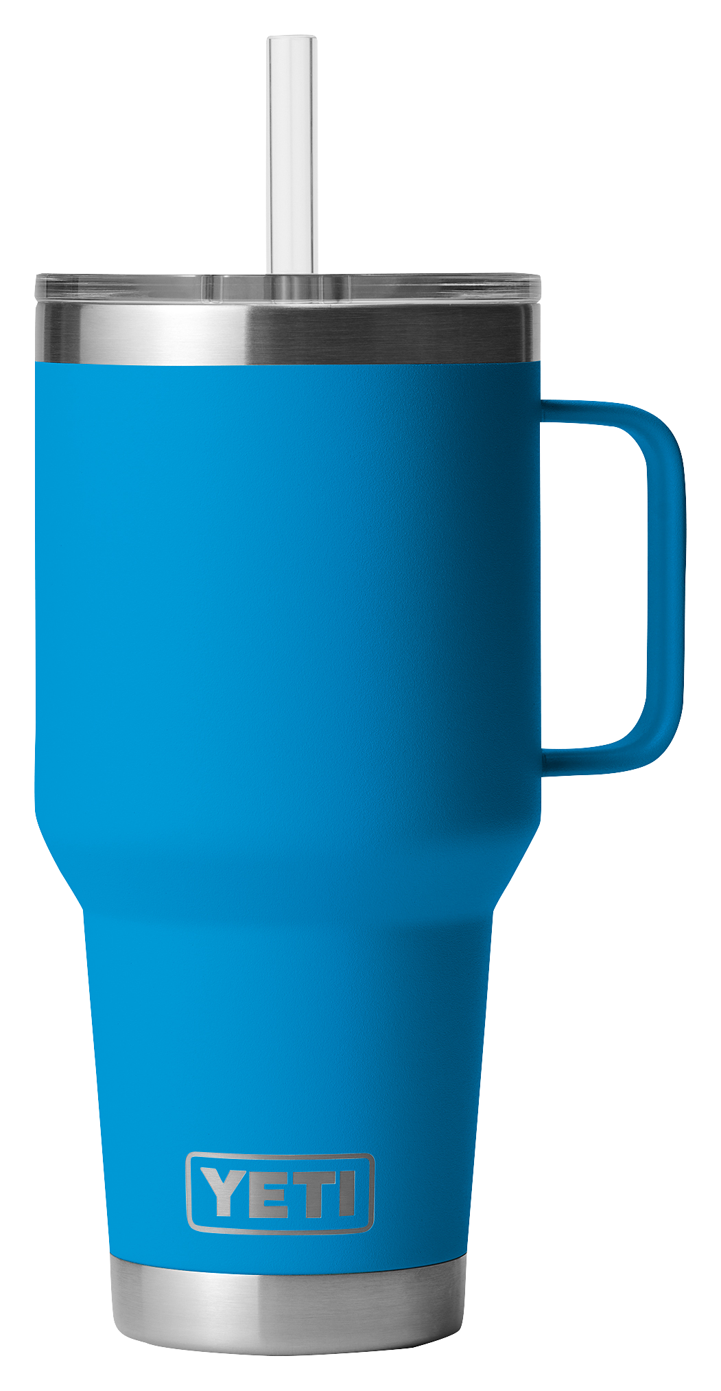 Image of YETI Rambler Mug with Straw Lid - Big Wave Blue - 35 oz.