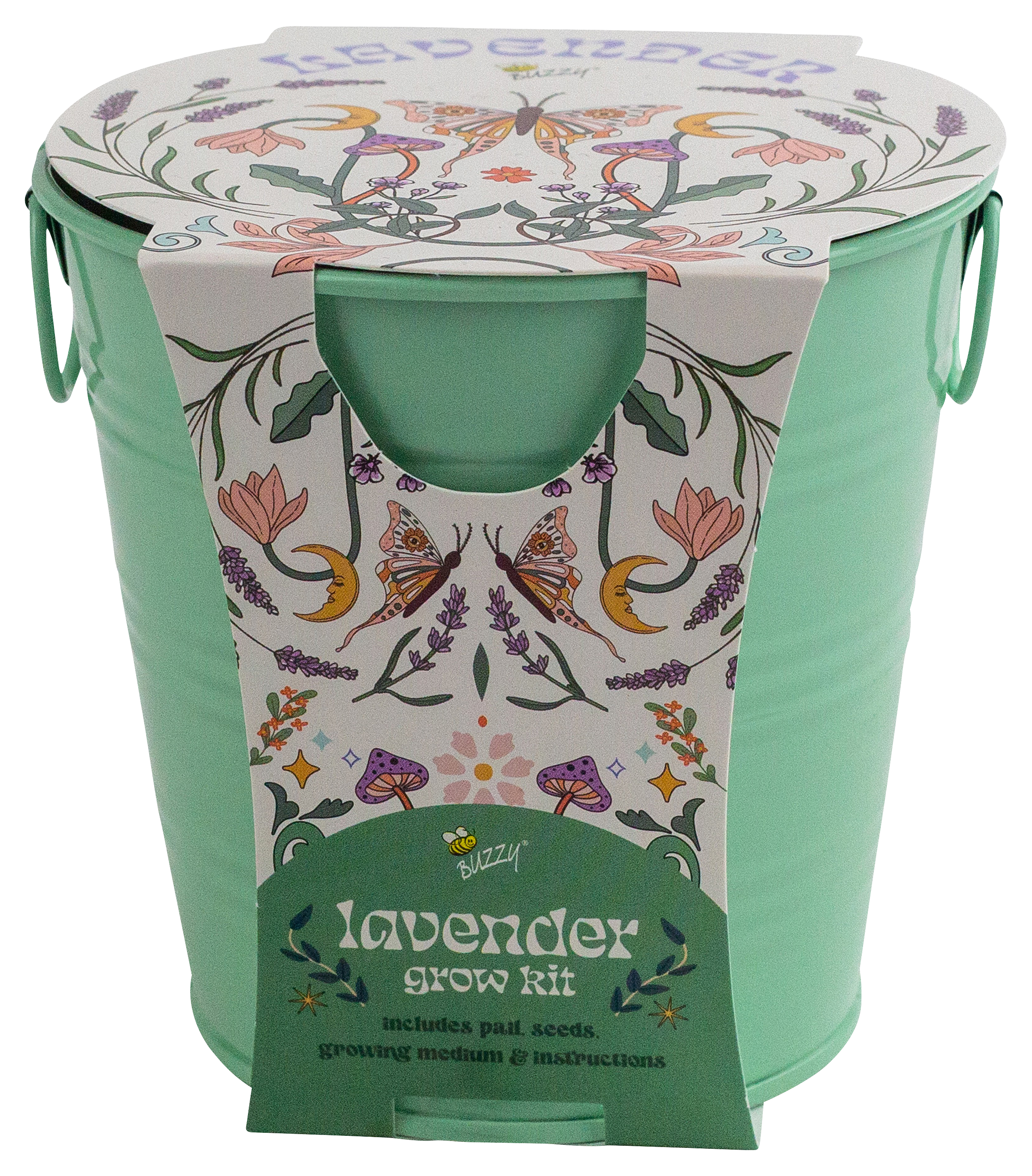 Image of Buzzy Lavender Painted Pail Grow Kit