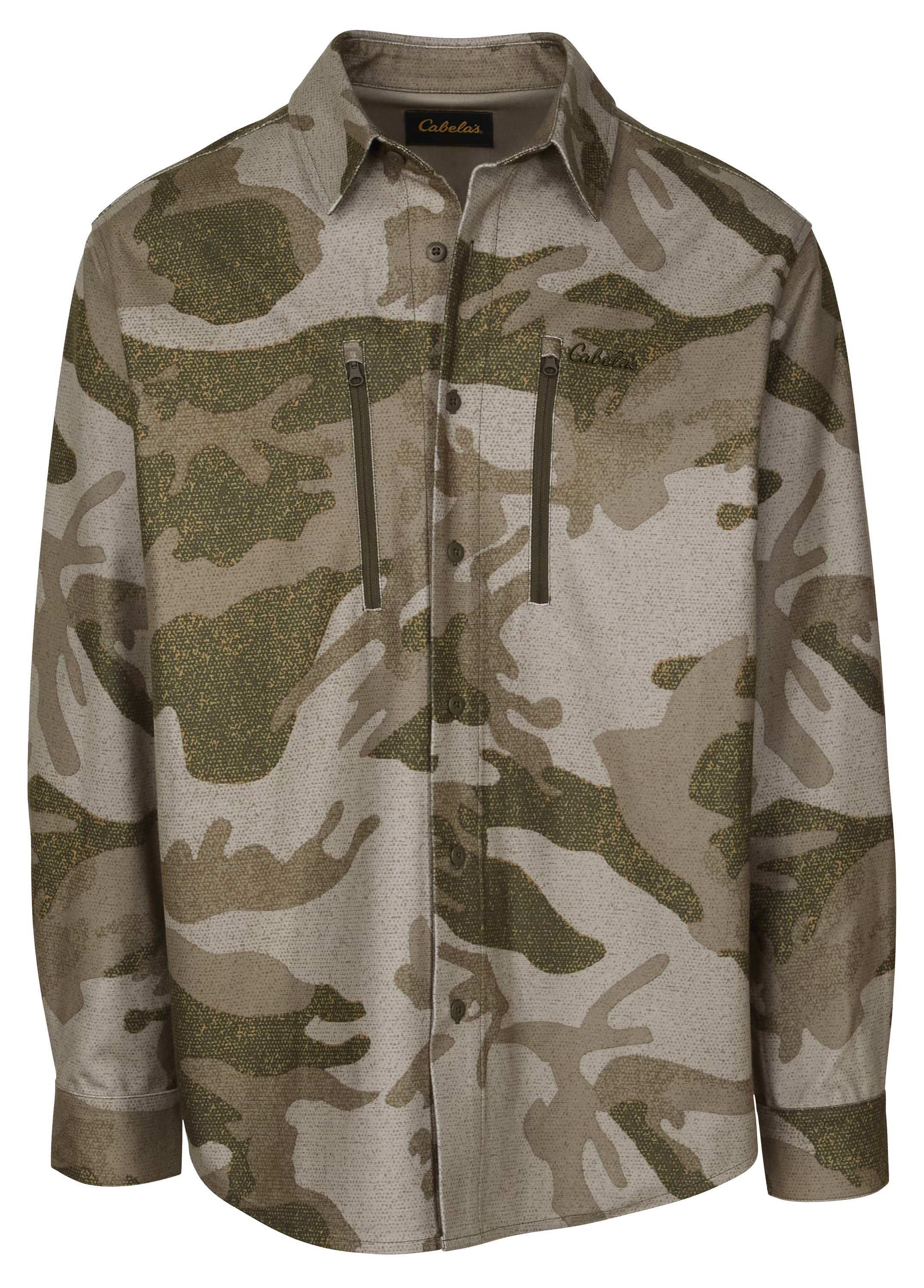 Image of Cabela's Microtex Performance Long-Sleeve Button-Down Hunting Shirt for Men - Cabela's Outfitter Camo