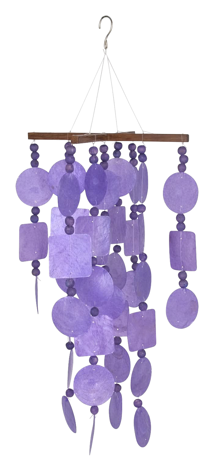 Image of Woodstock Chimes Purple Capiz Chime