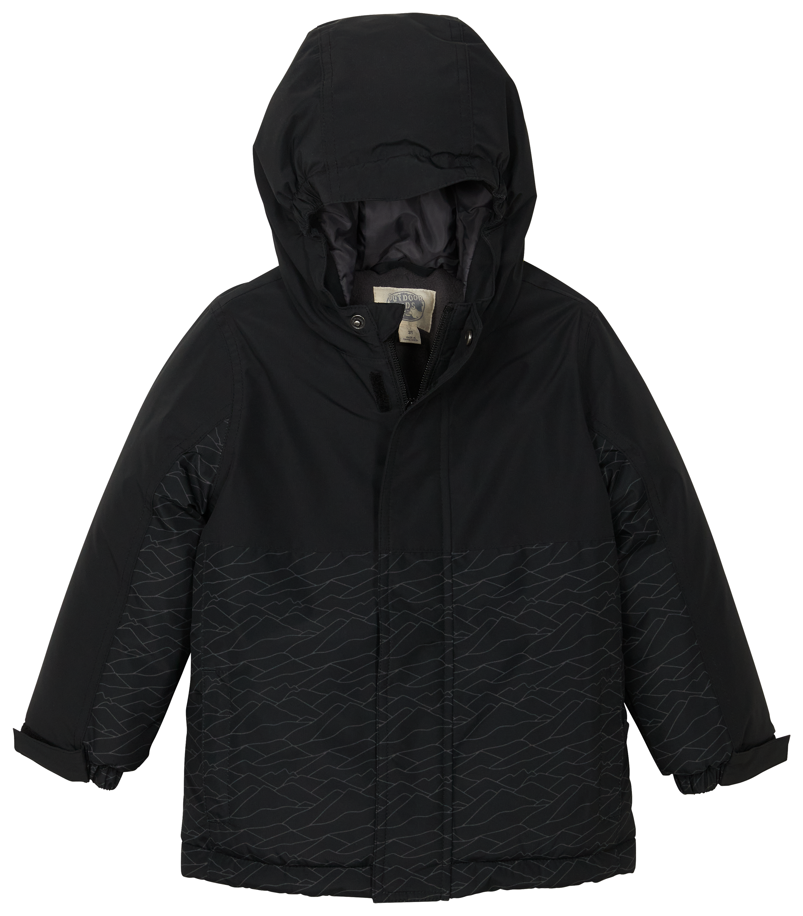 Image of Outdoor Kids Parka for Toddlers - Black - 2T