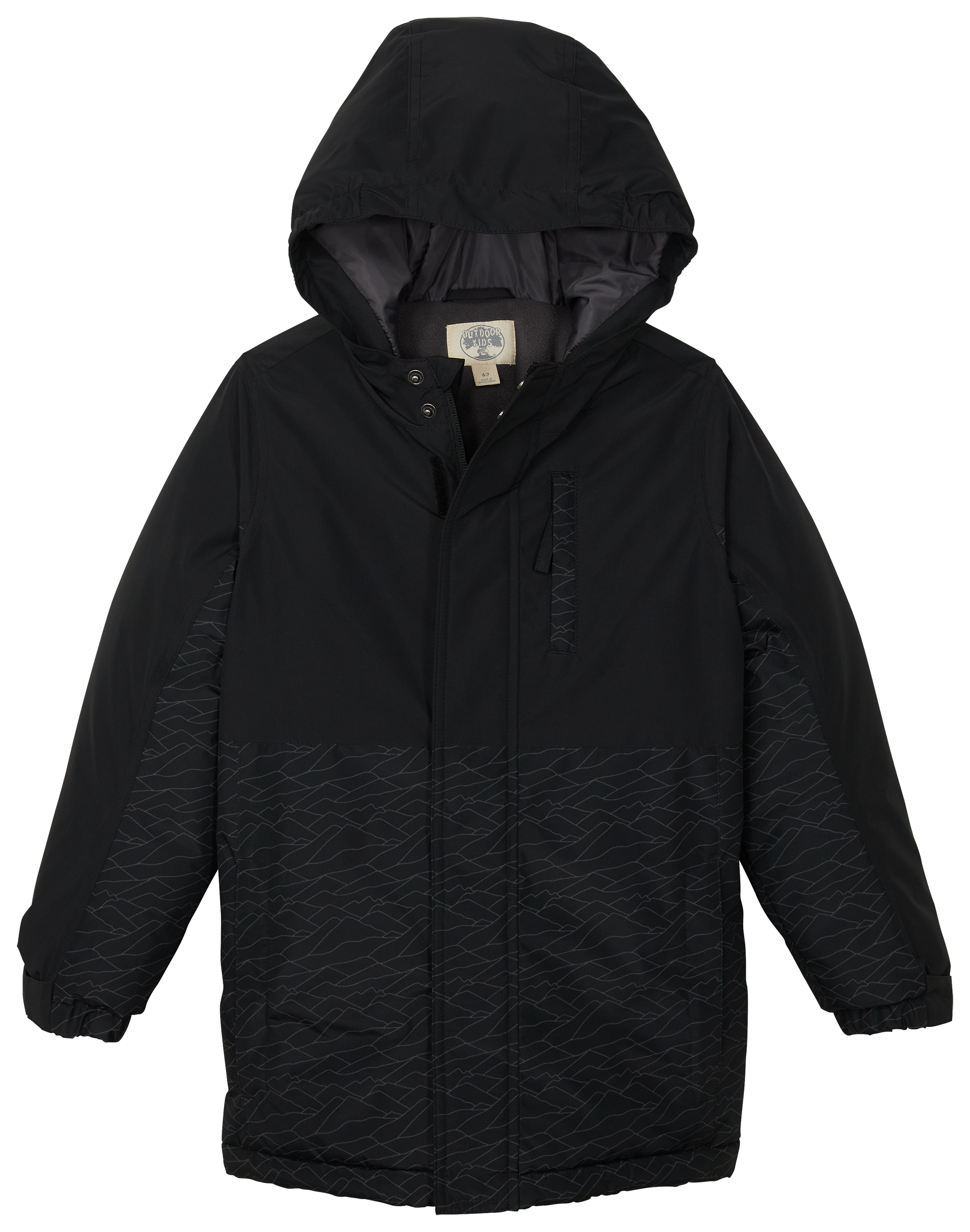 Image of Outdoor Kids Parka for Kids - Black - 4-5