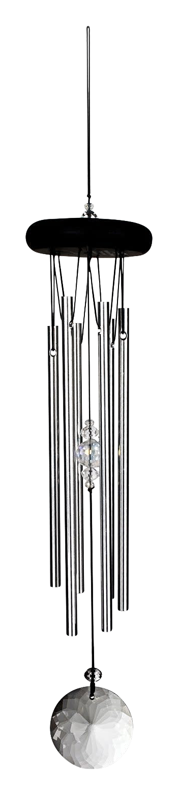 Woodstock Chimes Crystal Meditation Chime - Silver