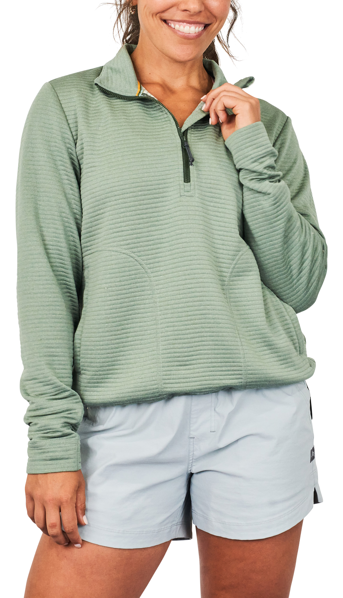 Image of Marsh Wear Sullivan Tech Quarter-Zip Jacket for Ladies - Lily Pad - L