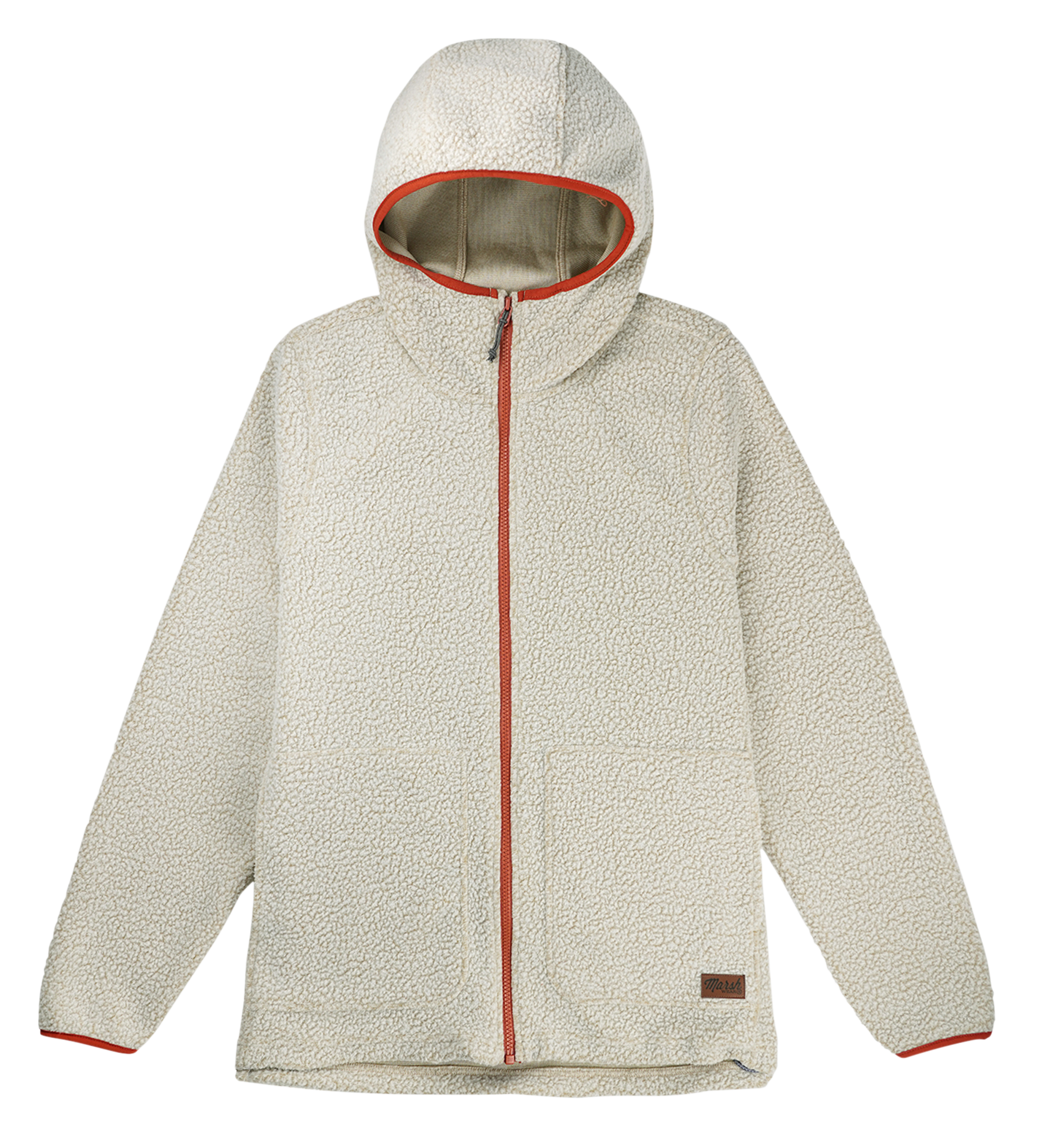 Image of Marsh Wear Baytown Hooded Sherpa Jacket for Ladies - Khaki - XL