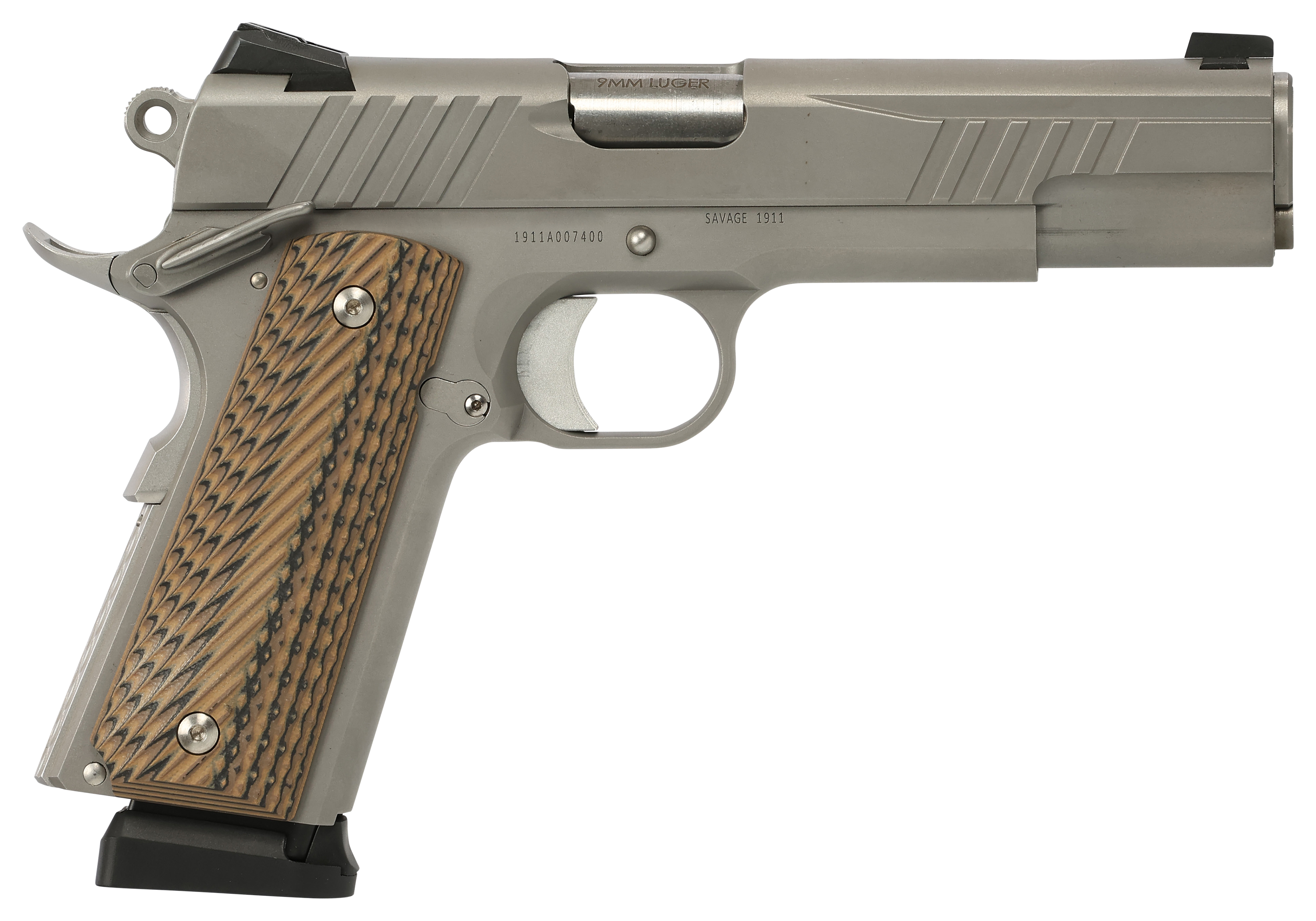 Image of Savage Arms 1911 Government-Style Ambidextrous Semi-Auto Pistol - 9mm - 5'' - Matte Stainless Steel