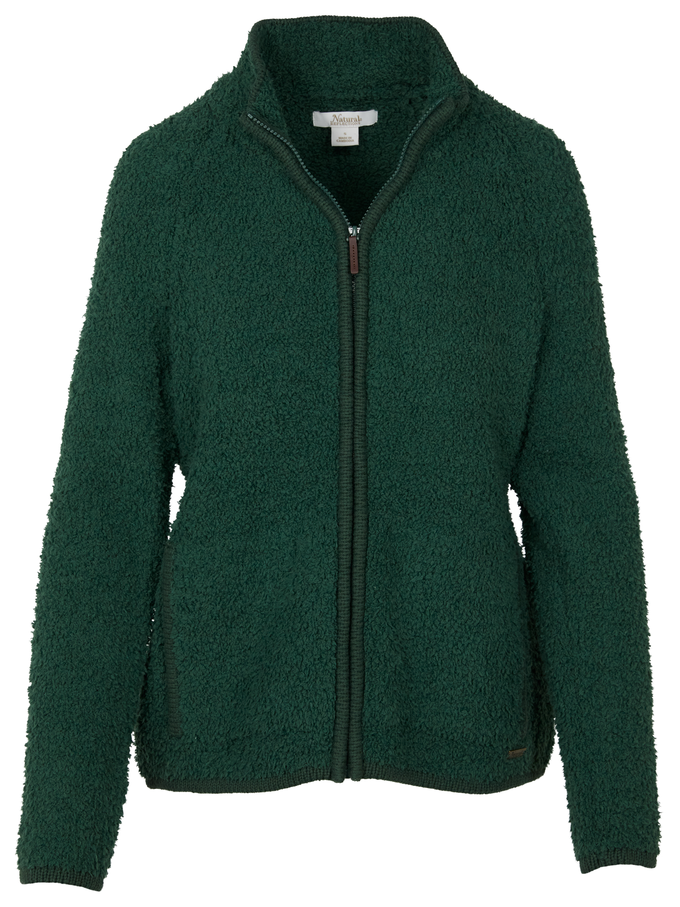 Image of Natural Reflections Sherpa Cabin Full-Zip Long-Sleeve Sweater - Sycamore