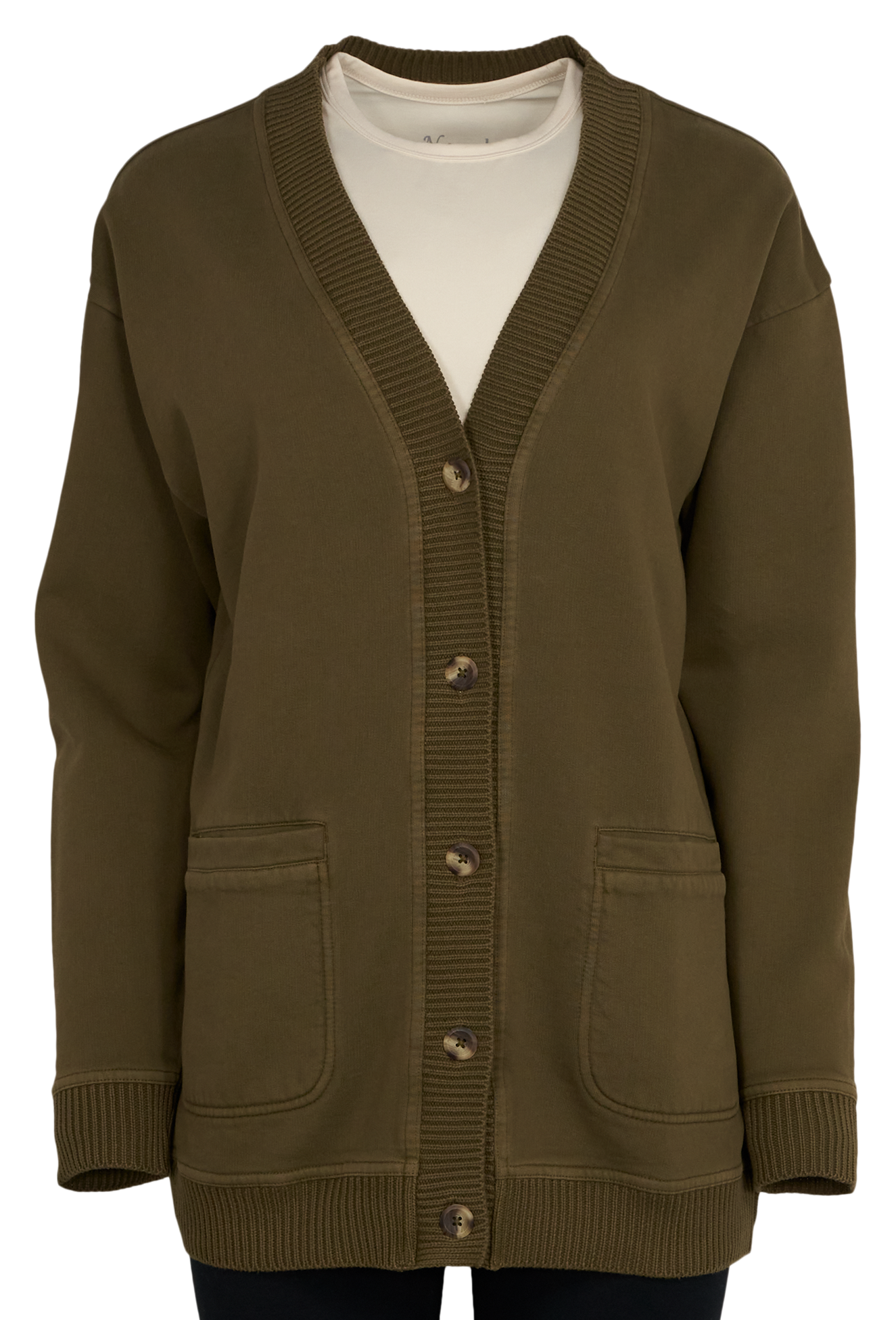 NATURAL REFLECTIONS Harbor French Terry Cardigan