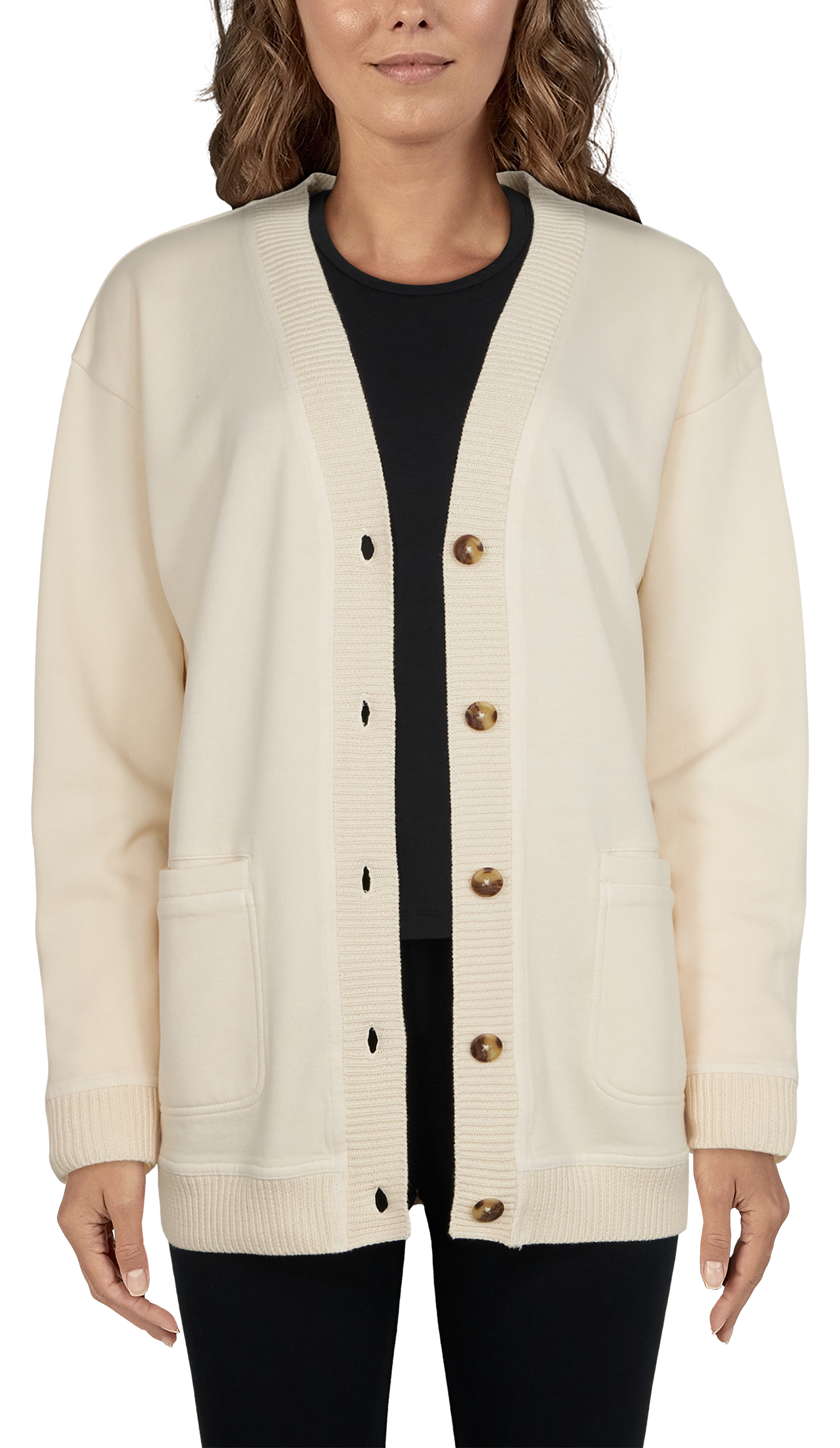NATURAL REFLECTIONS Harbor French Terry Cardigan for Ladies