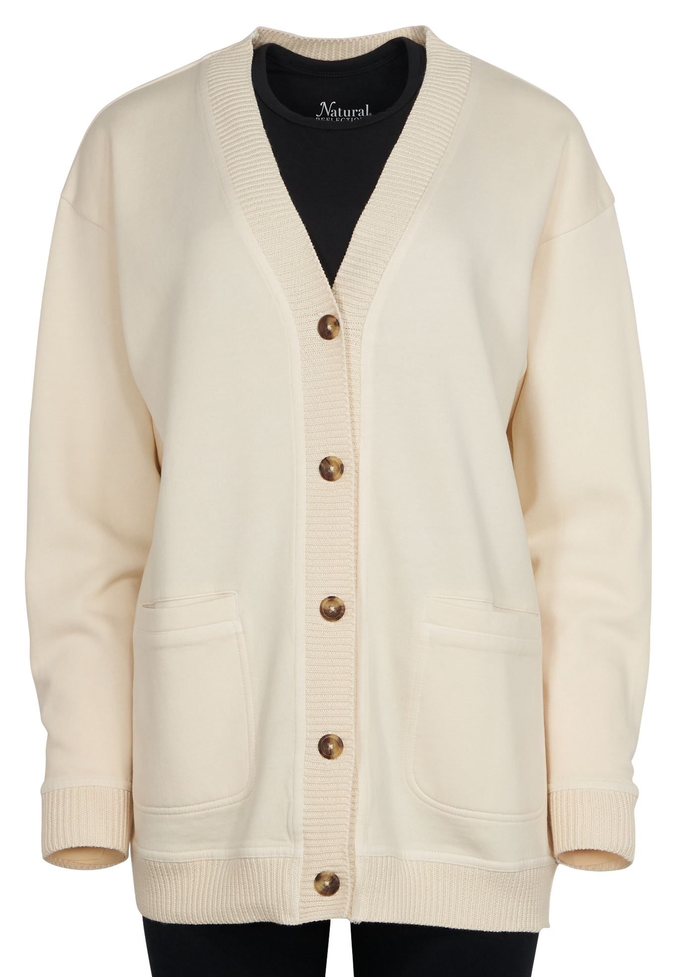 NATURAL REFLECTIONS Harbor French Terry Cardigan