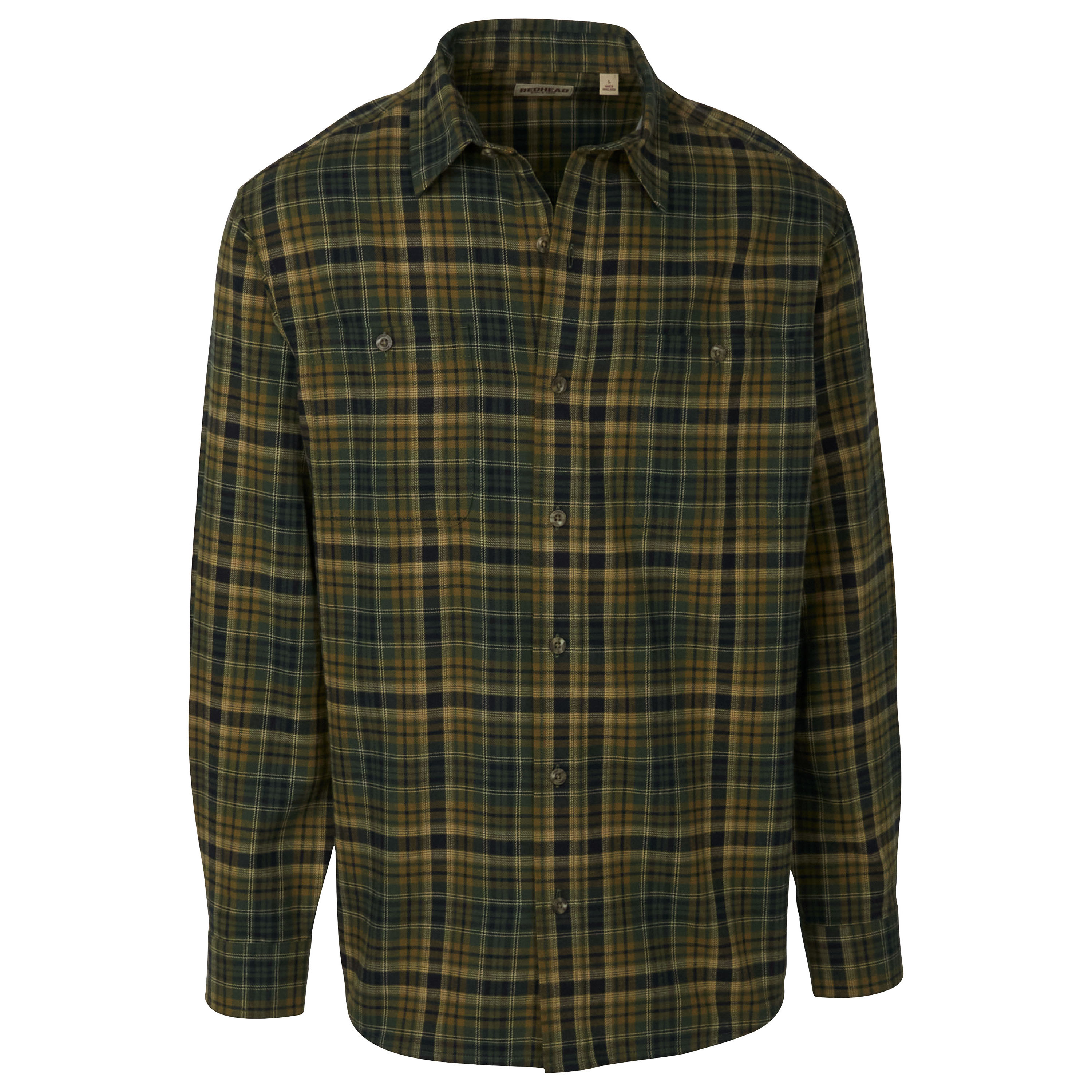 REDHEAD Ozark Mountain Flannel Long-Sleeve Button-Down Shirt for Men