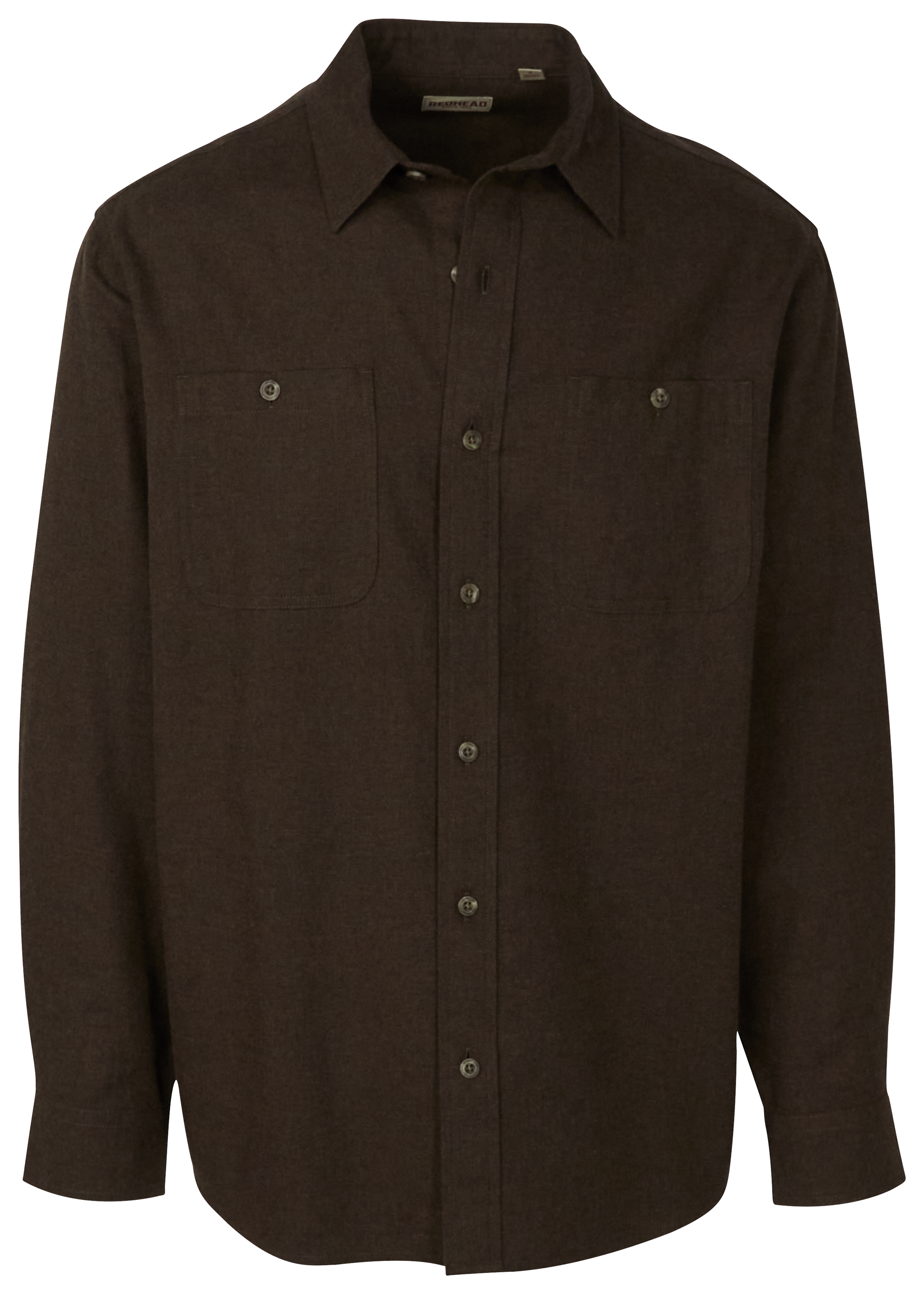 Image of RedHead Ozark Mountain Long-Sleeve Solid Flannel Shirt for Men - Java - S