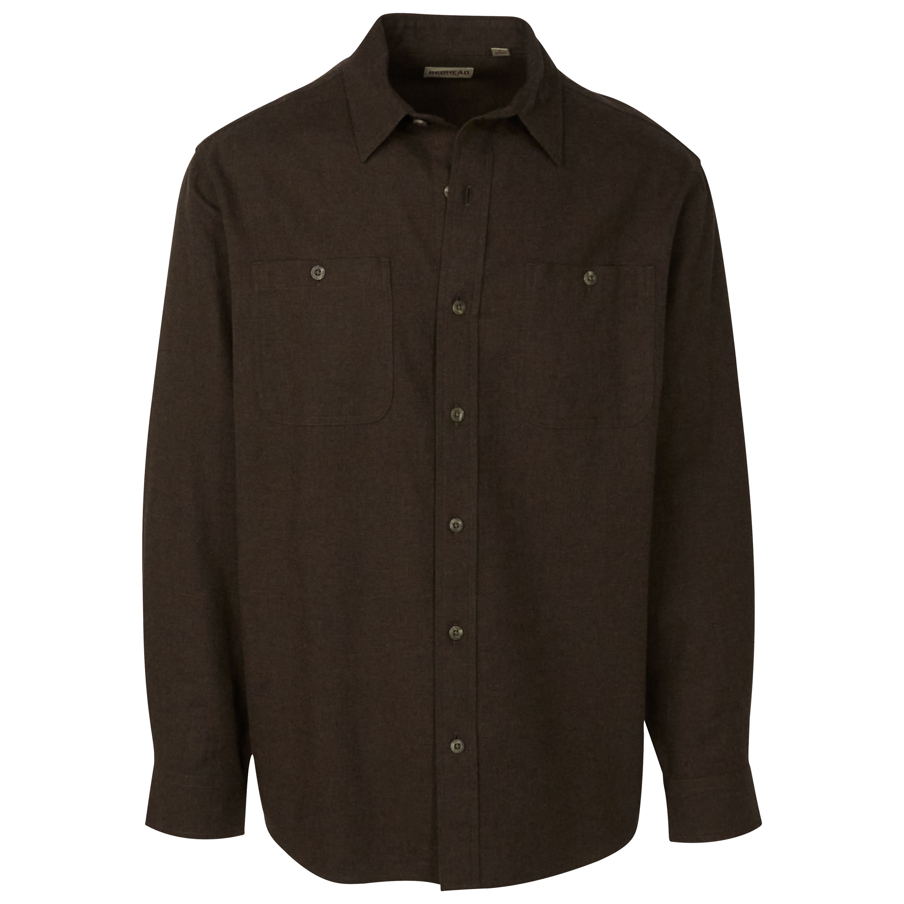 REDHEAD Ozark Mountain Long-Sleeve Solid Flannel Shirt for Men