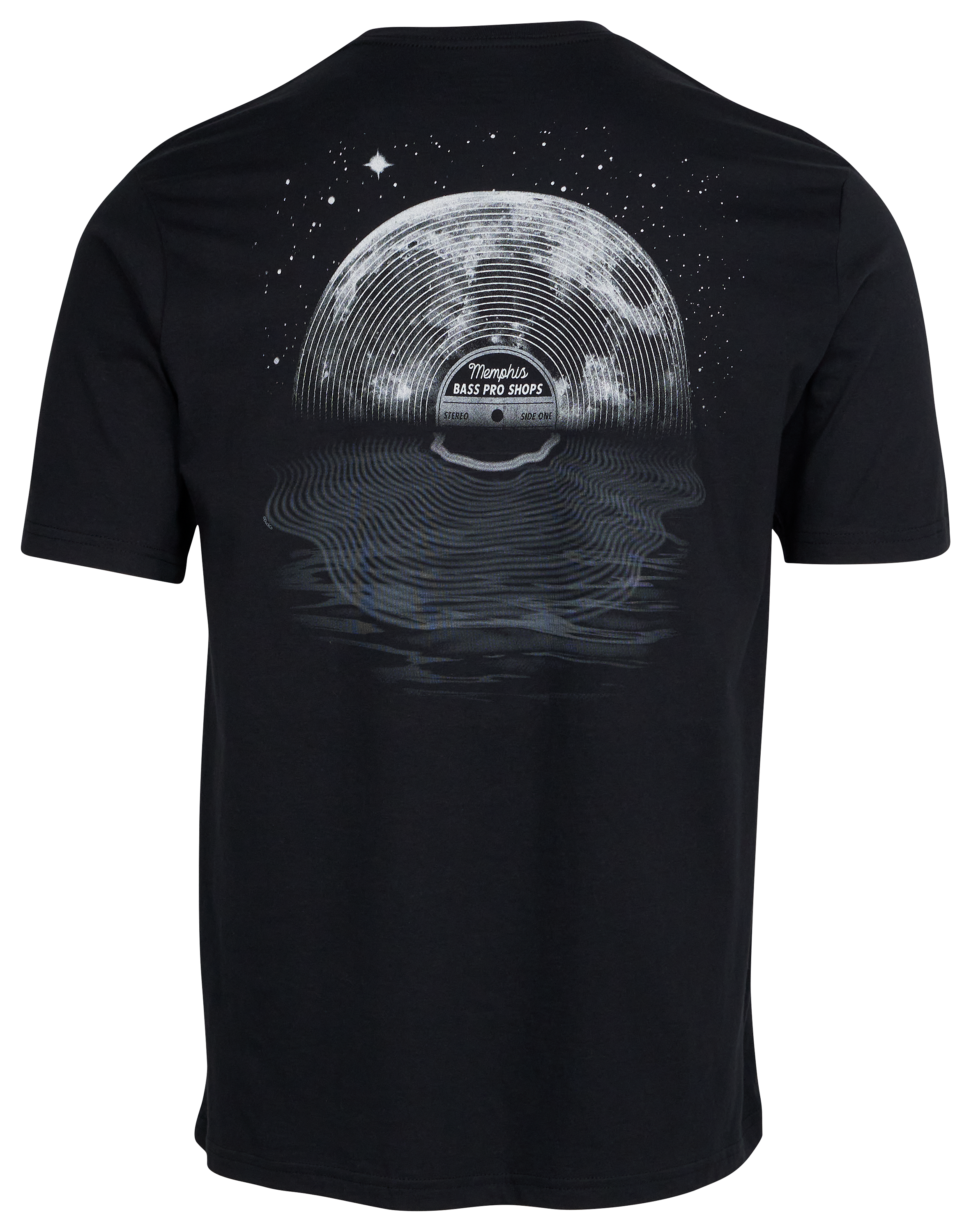 Image of Bass Pro Shops Record Reflection Short-Sleeve T-Shirt for Men - Memphis/Black - M