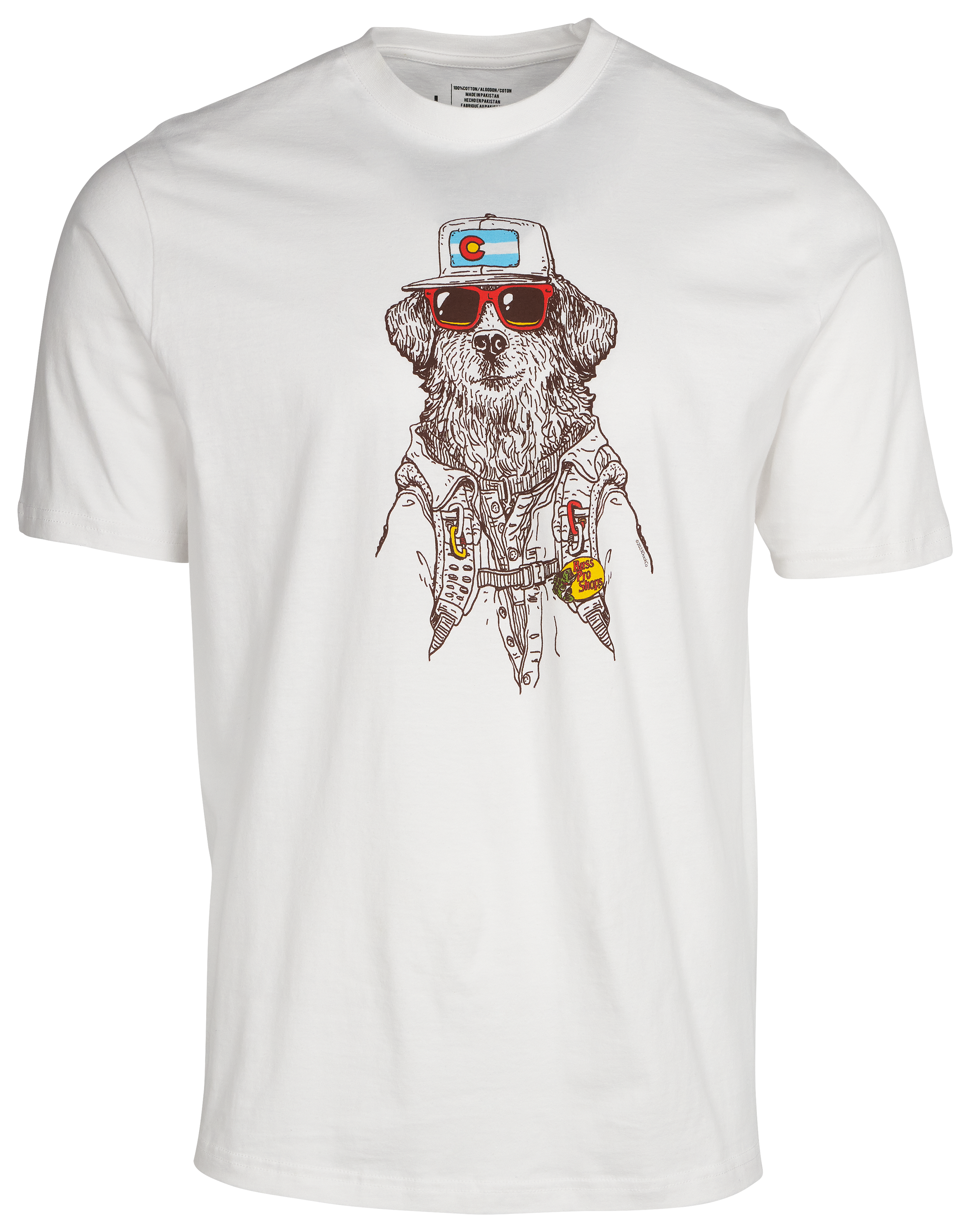 Image of Bass Pro Shops Bass Hound State Graphic Short-Sleeve T-Shirt for Men - Colorado - M