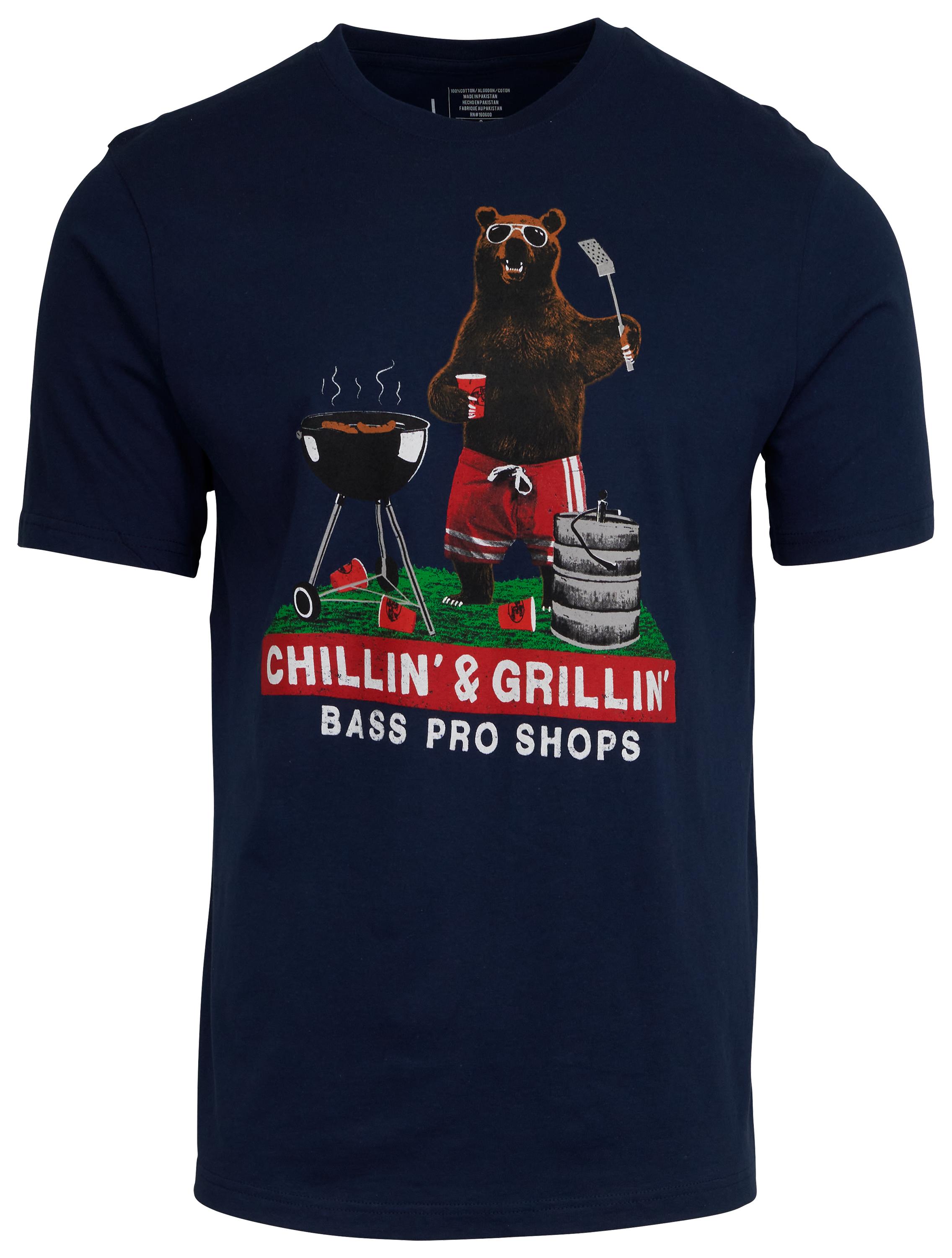Image of Bass Pro Shops California Chillin' & Grillin' Short-Sleeve T-Shirt for Men - Navy