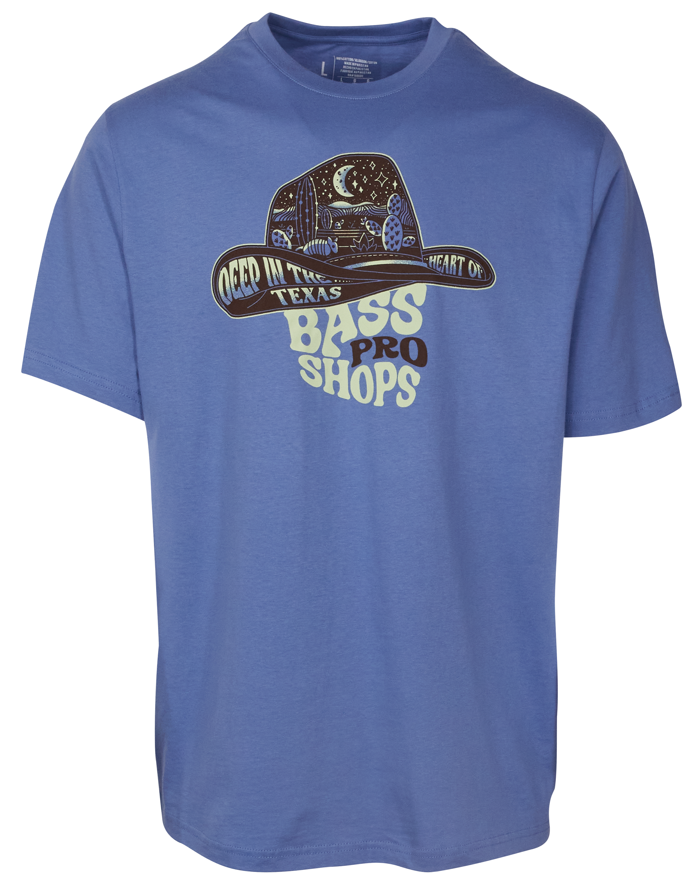 Image of Bass Pro Shops Texas Cowboy Hat Short-Sleeve T-Shirt for Men - TX/Infinity