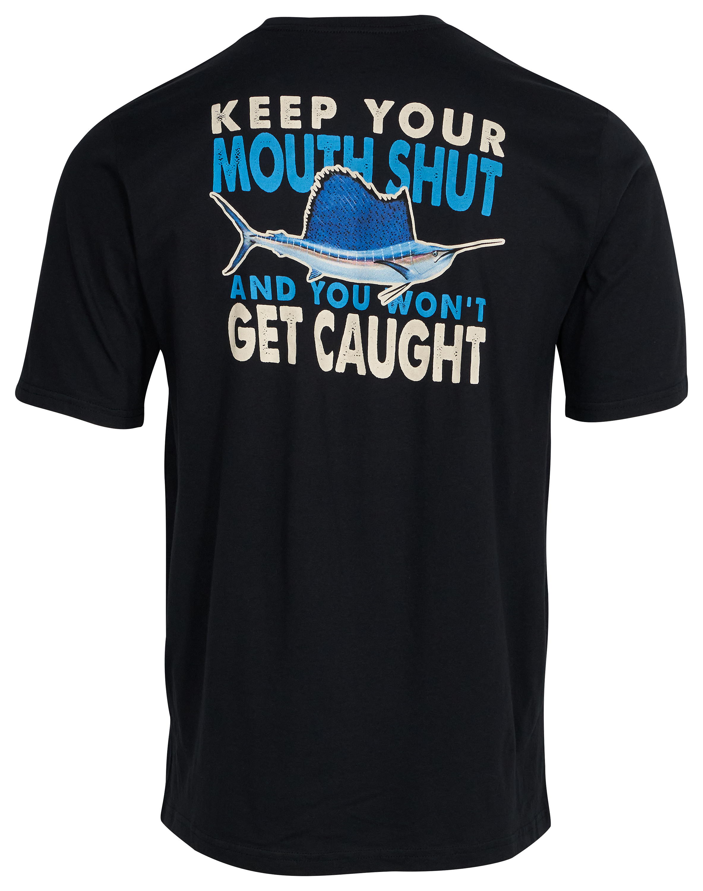 Image of Bass Pro Shops Mouth Shut Short-Sleeve T-Shirt for Men - Black - L