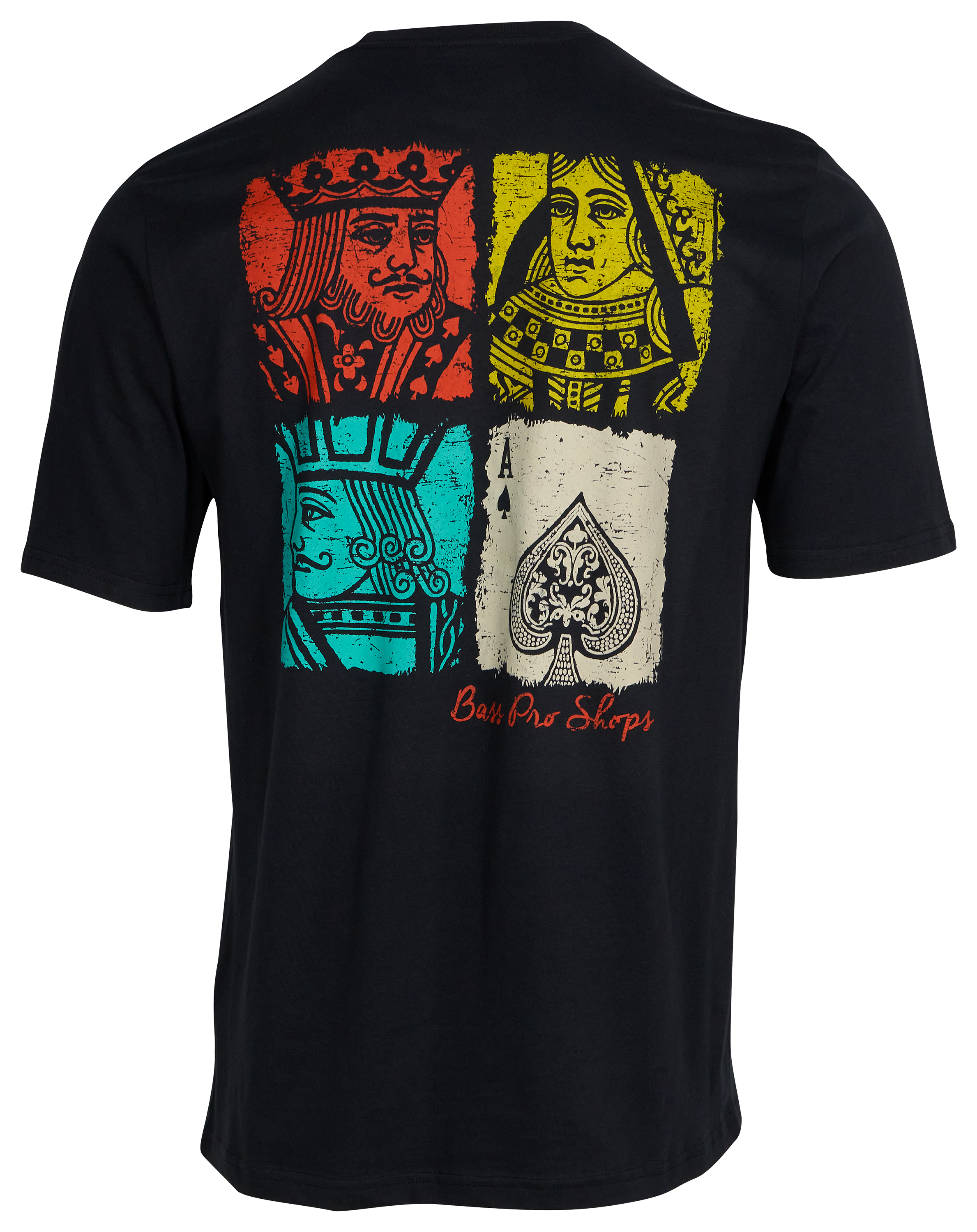 Image of Bass Pro Shops Nevada Card Faces Short-Sleeve T-Shirt for Men - Black - L