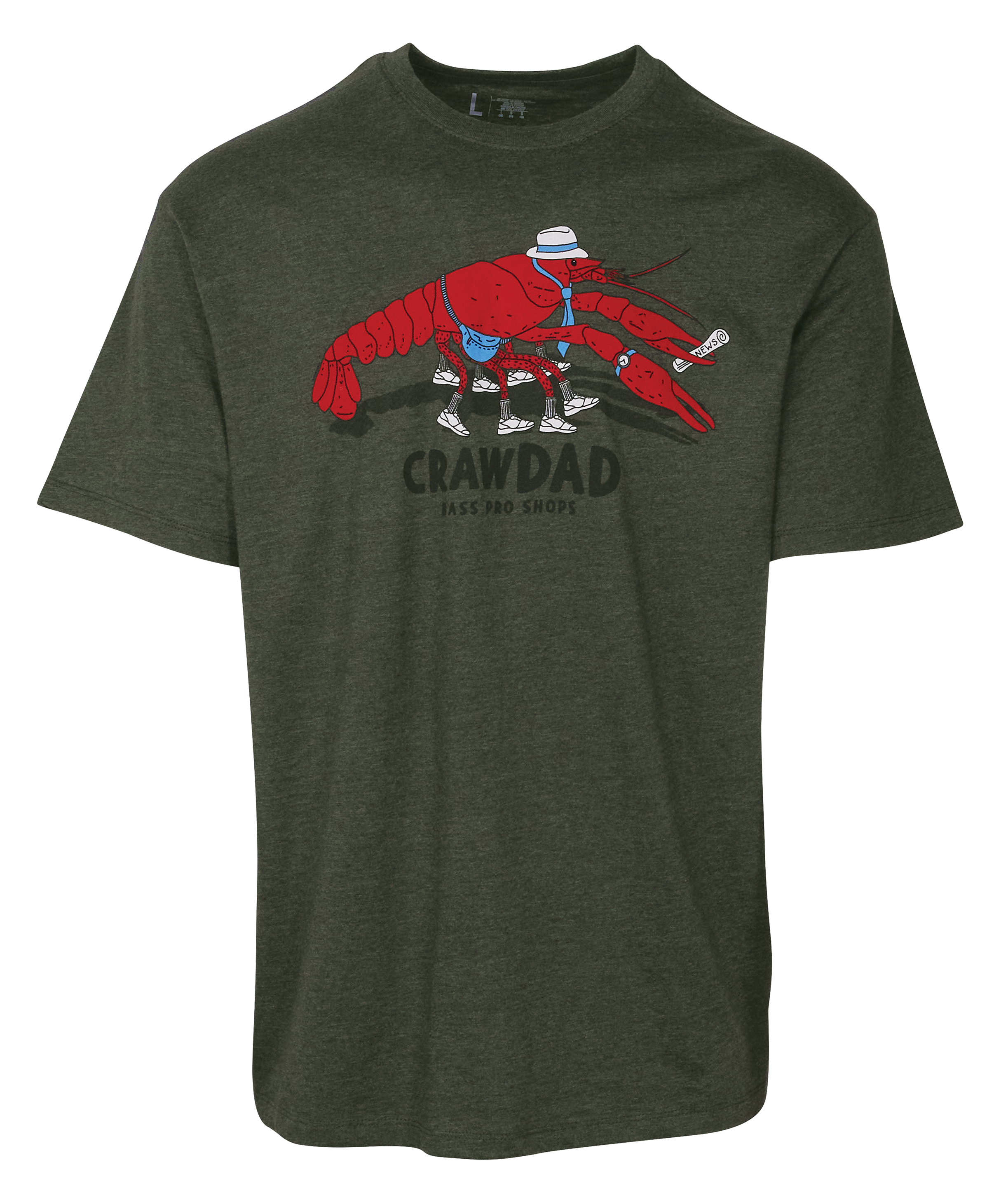 Image of Bass Pro Shops Louisiana Crawdad Short-Sleeve T-Shirt for Men - Olive